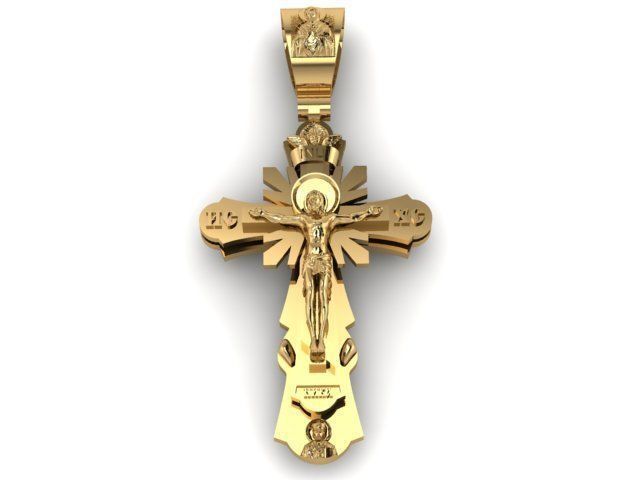 Cross Jesus  3D print model_3