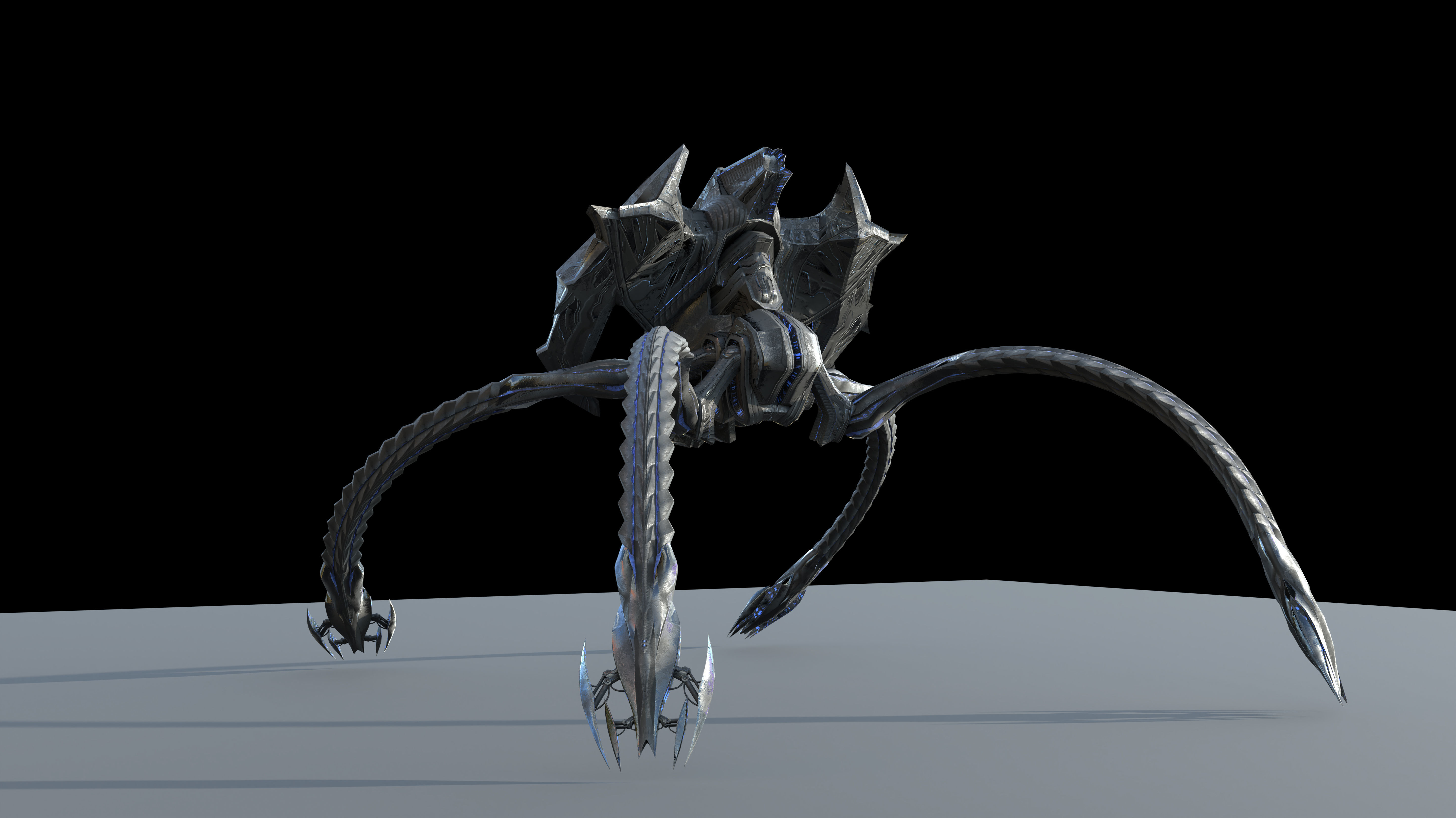Scifi alien 3D model_2