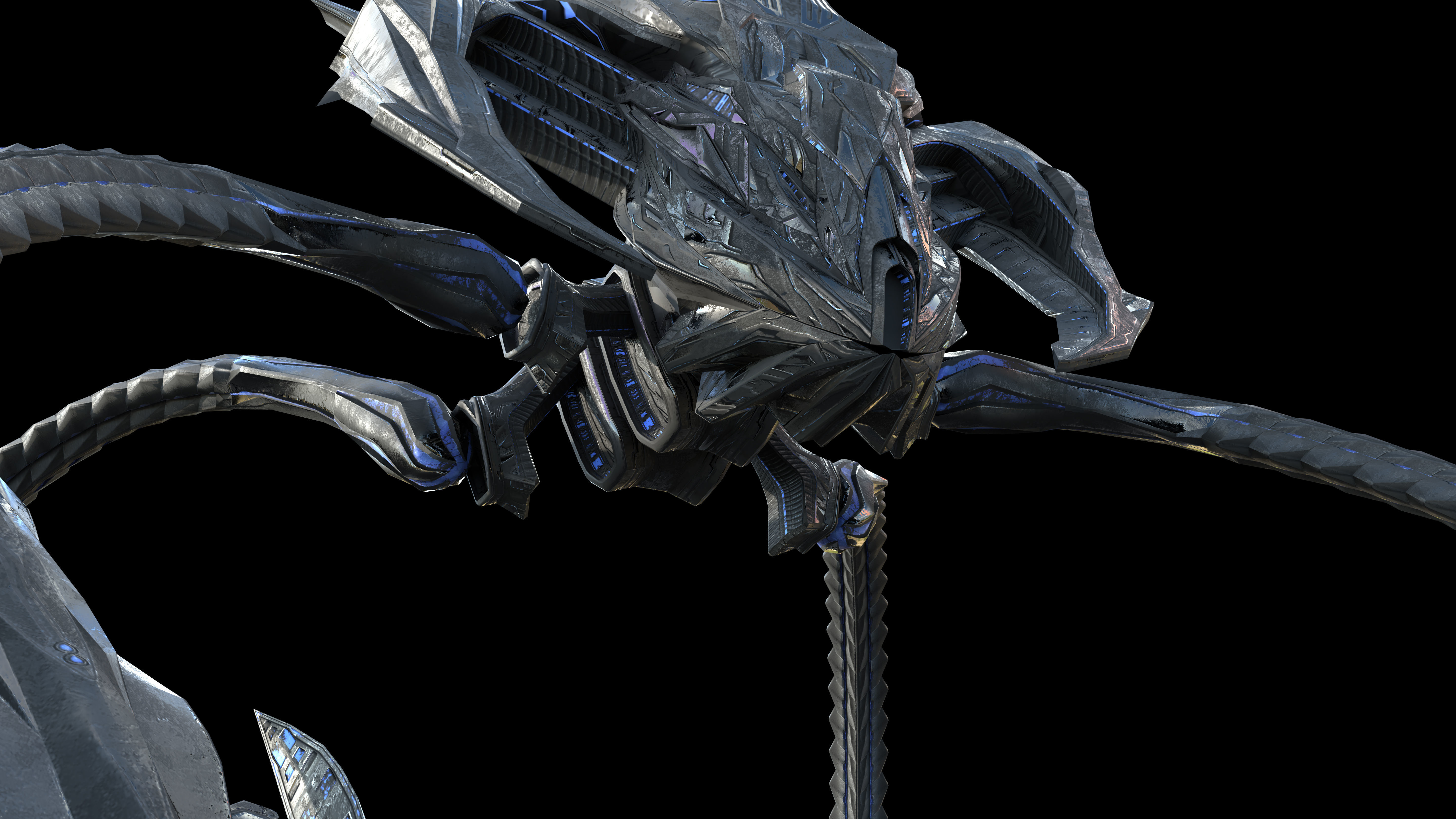 Scifi alien 3D model_6