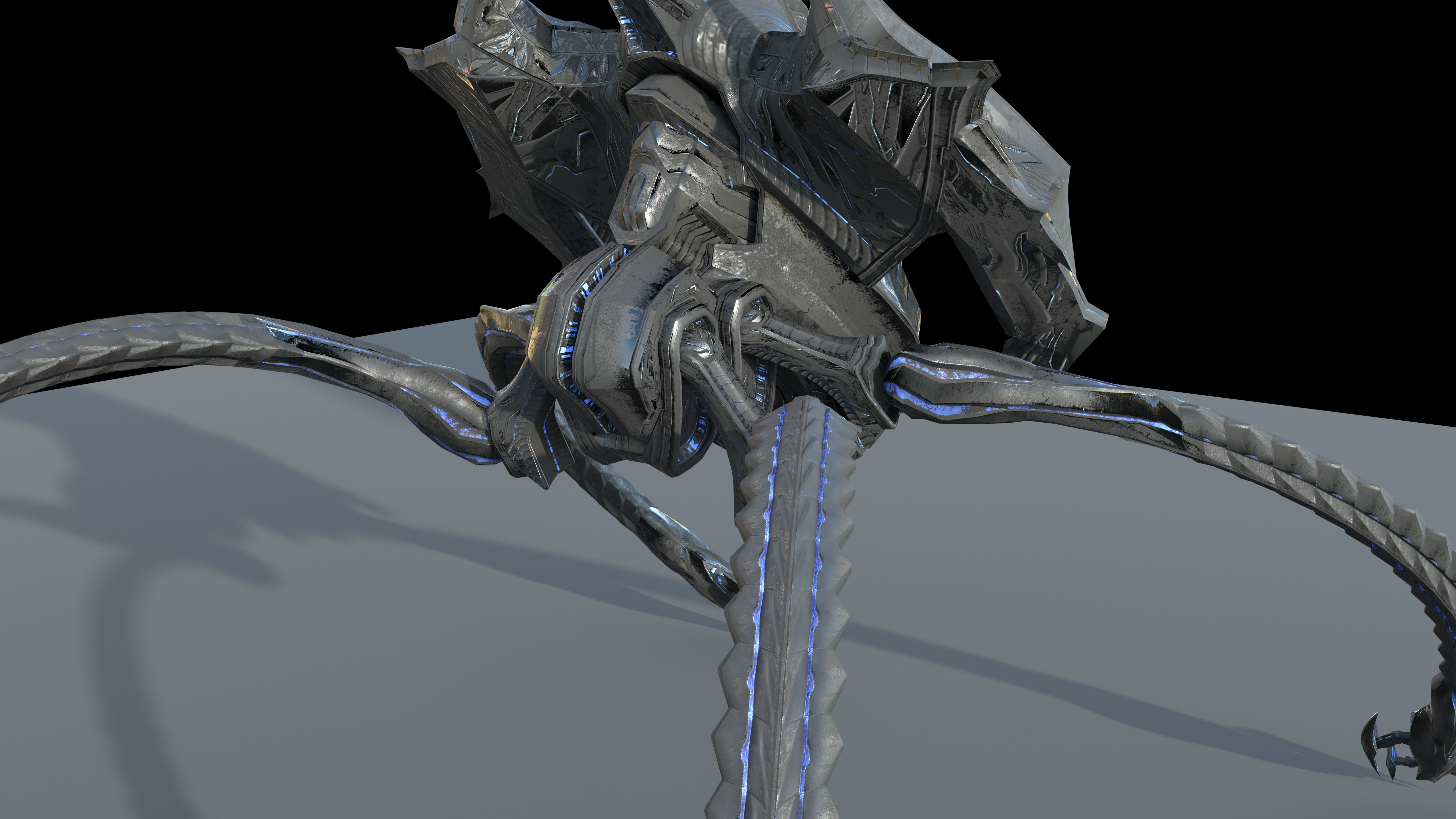 Scifi alien 3D model_5