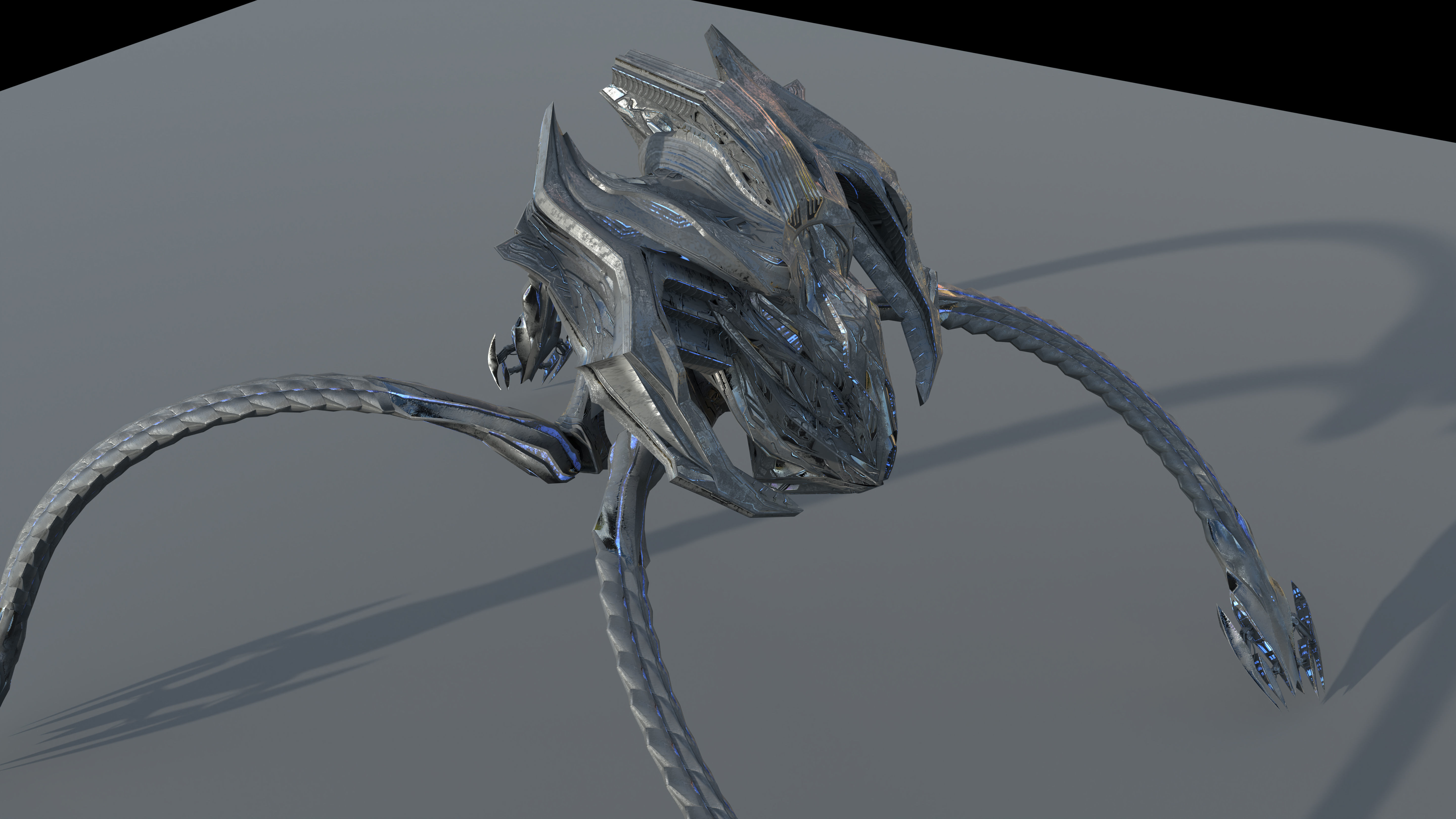 Scifi alien 3D model_4