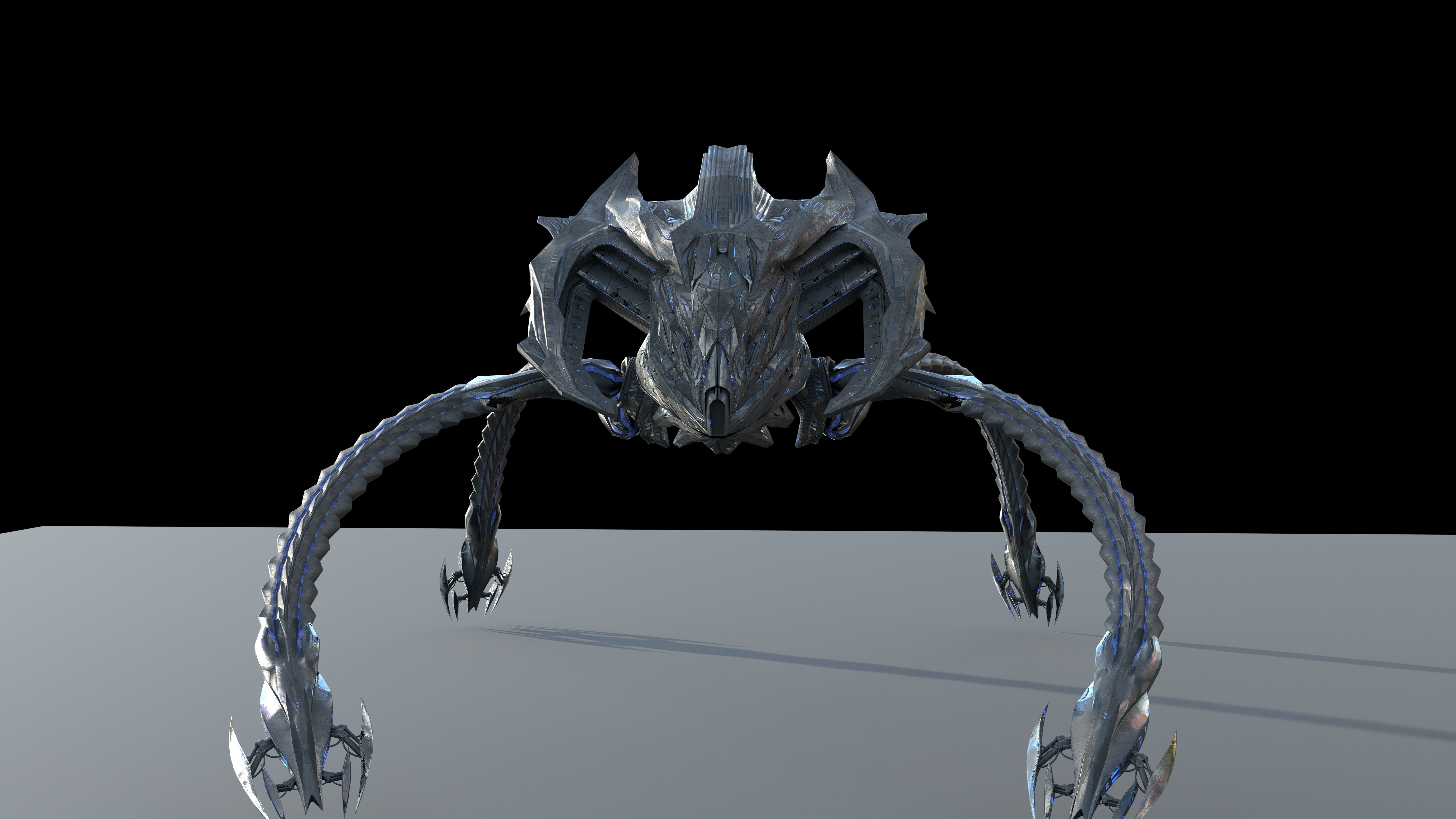 Scifi alien 3D model_8
