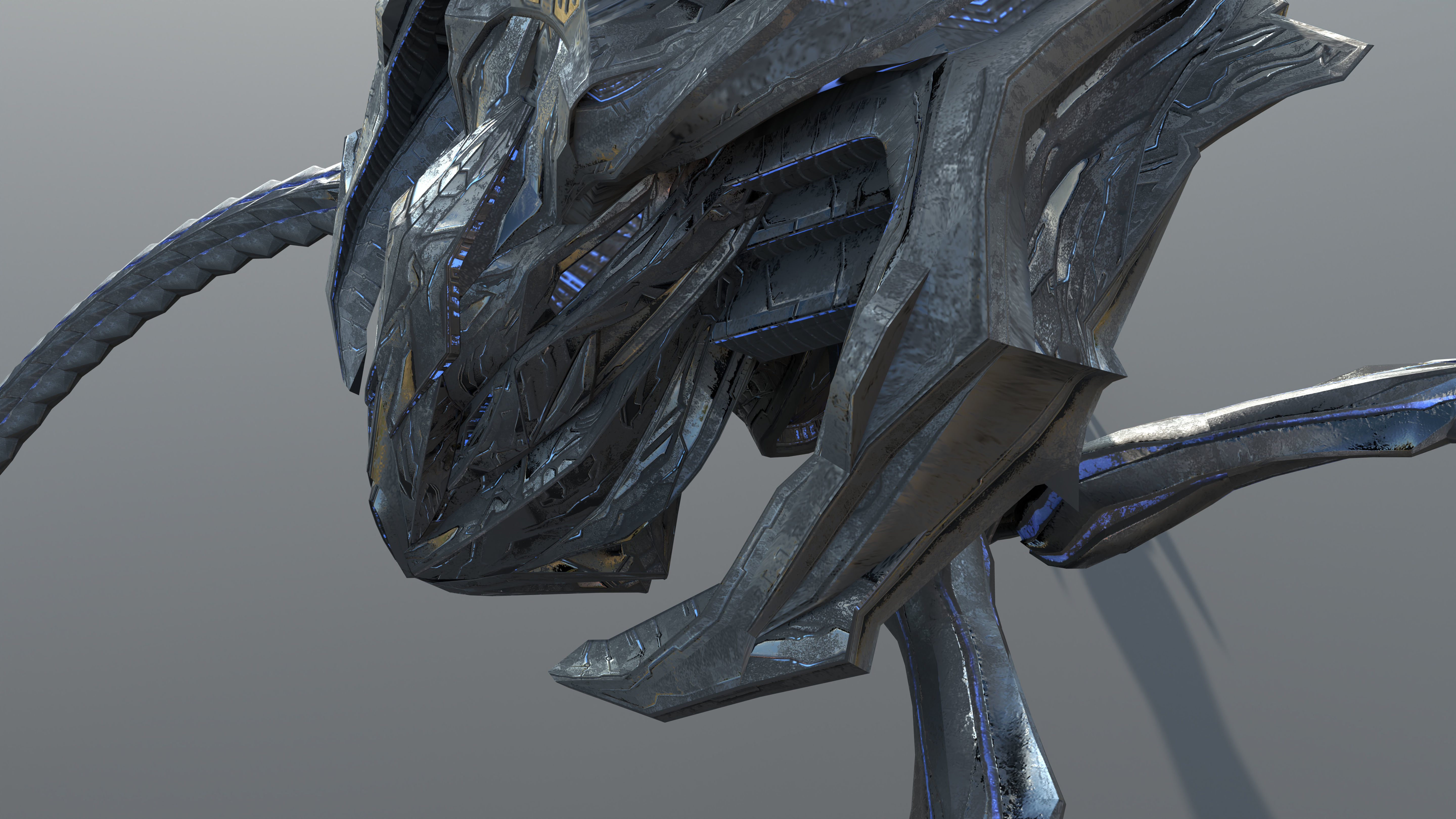 Scifi alien 3D model_1