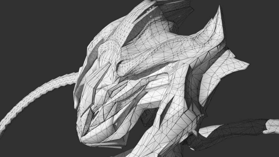 Scifi alien 3D model_10