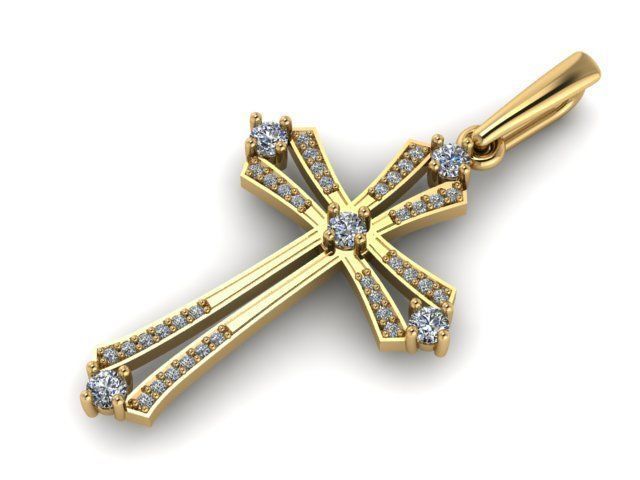 Cross Diamond   3D print model_1