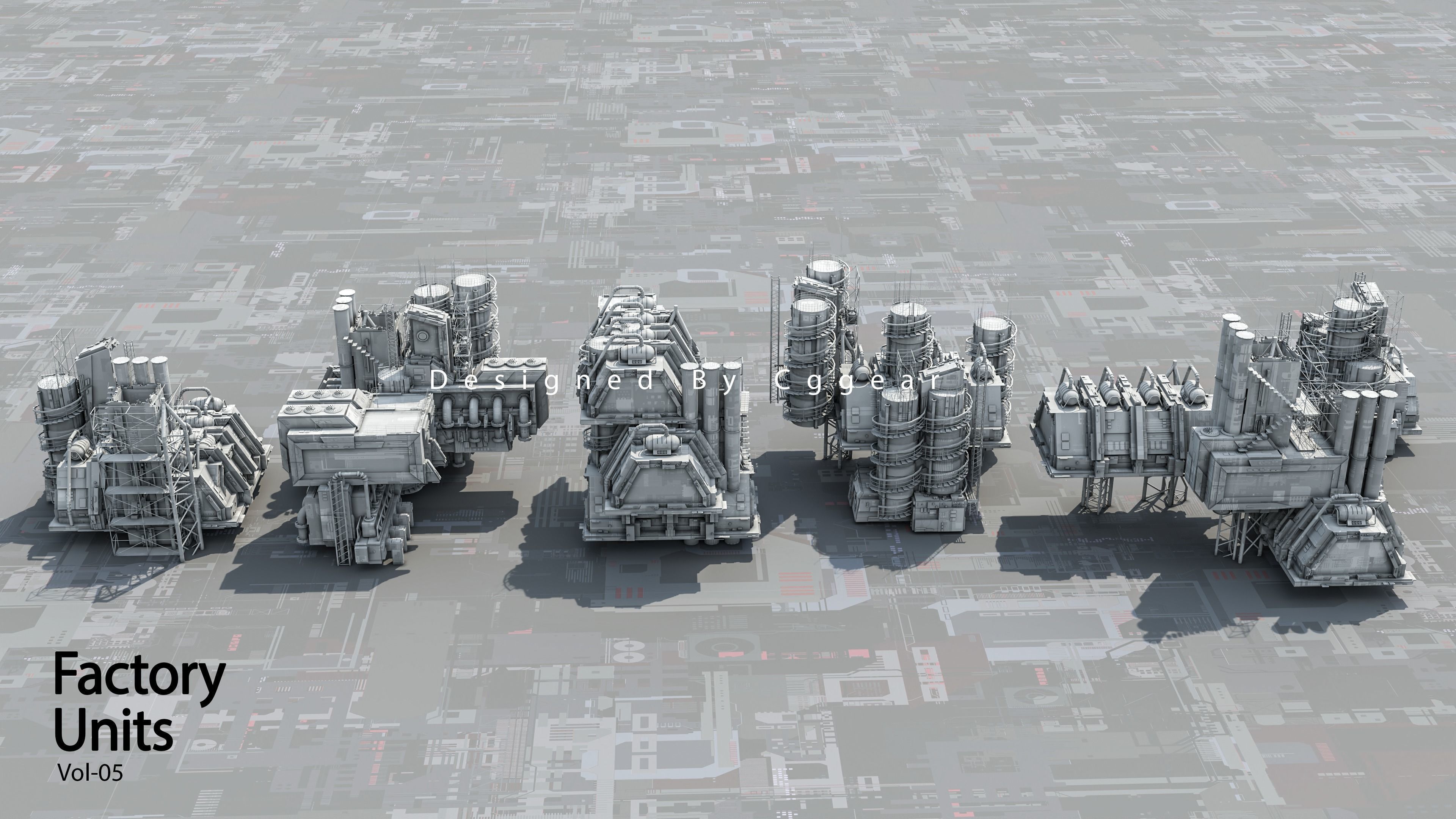 Scifi City Building  Factory Units Vol 6 3D model_3