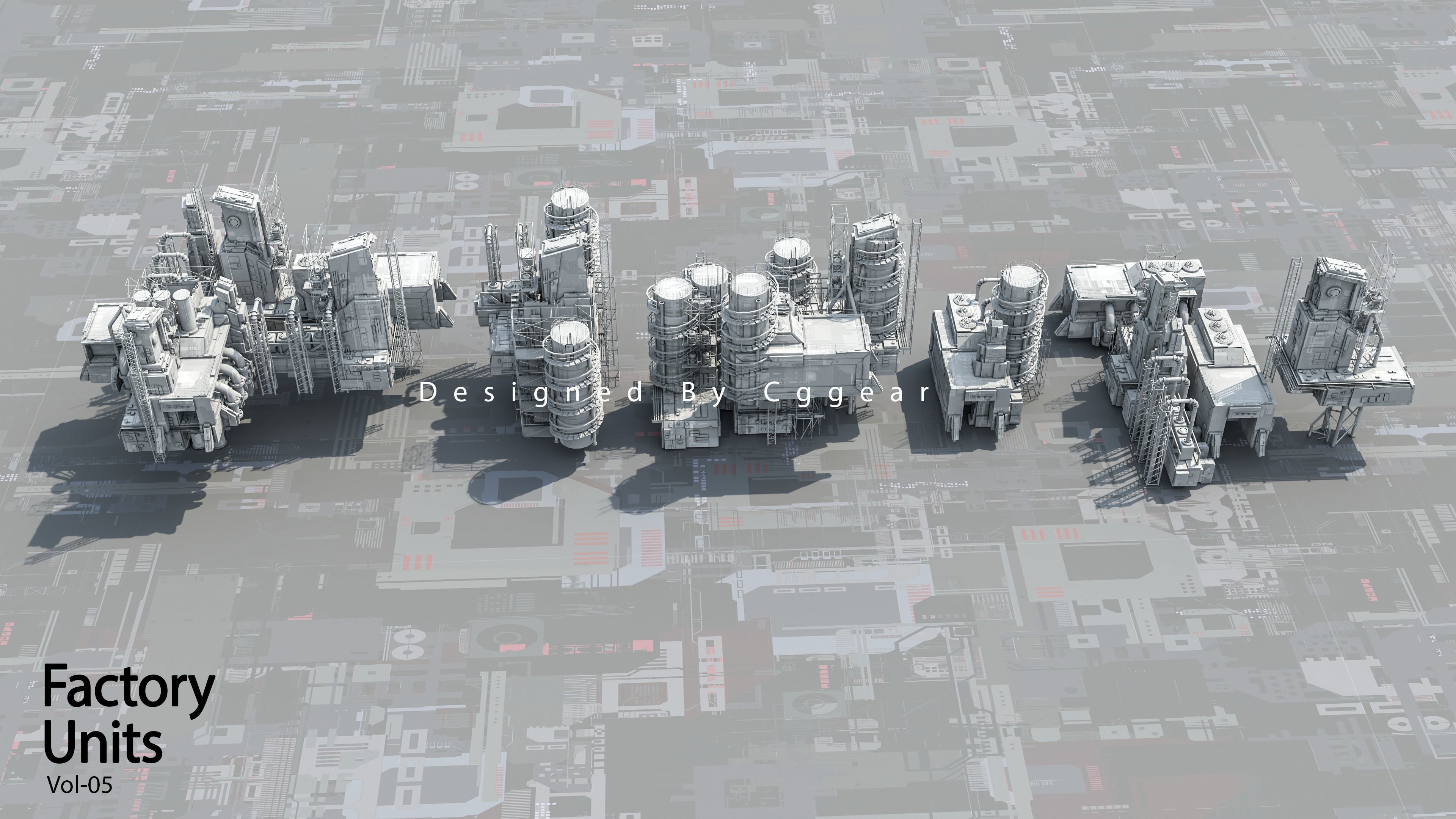 Scifi City Building  Factory Units Vol 6 3D model_2