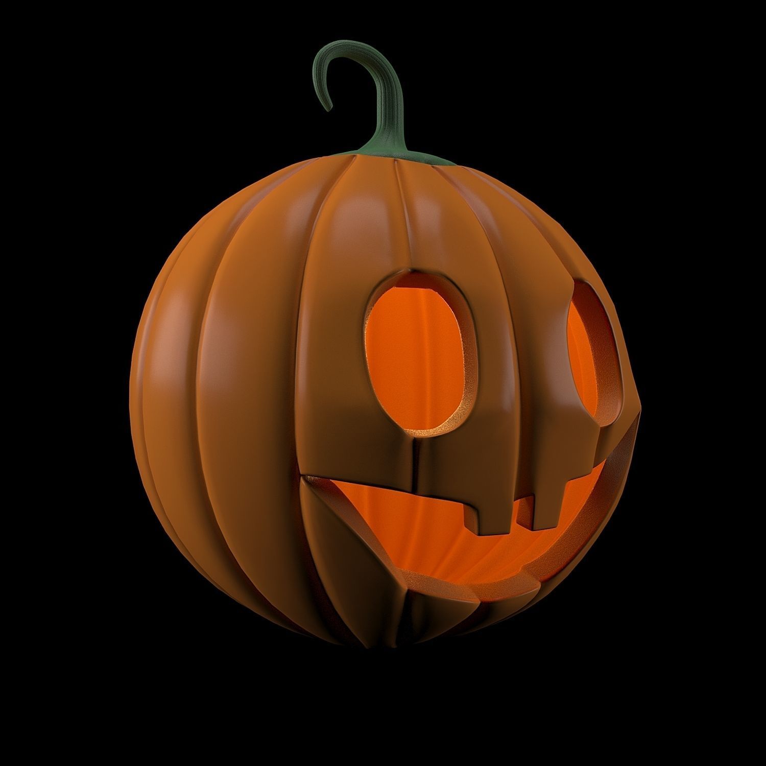 Pumpkins for Halloween 3D model_7