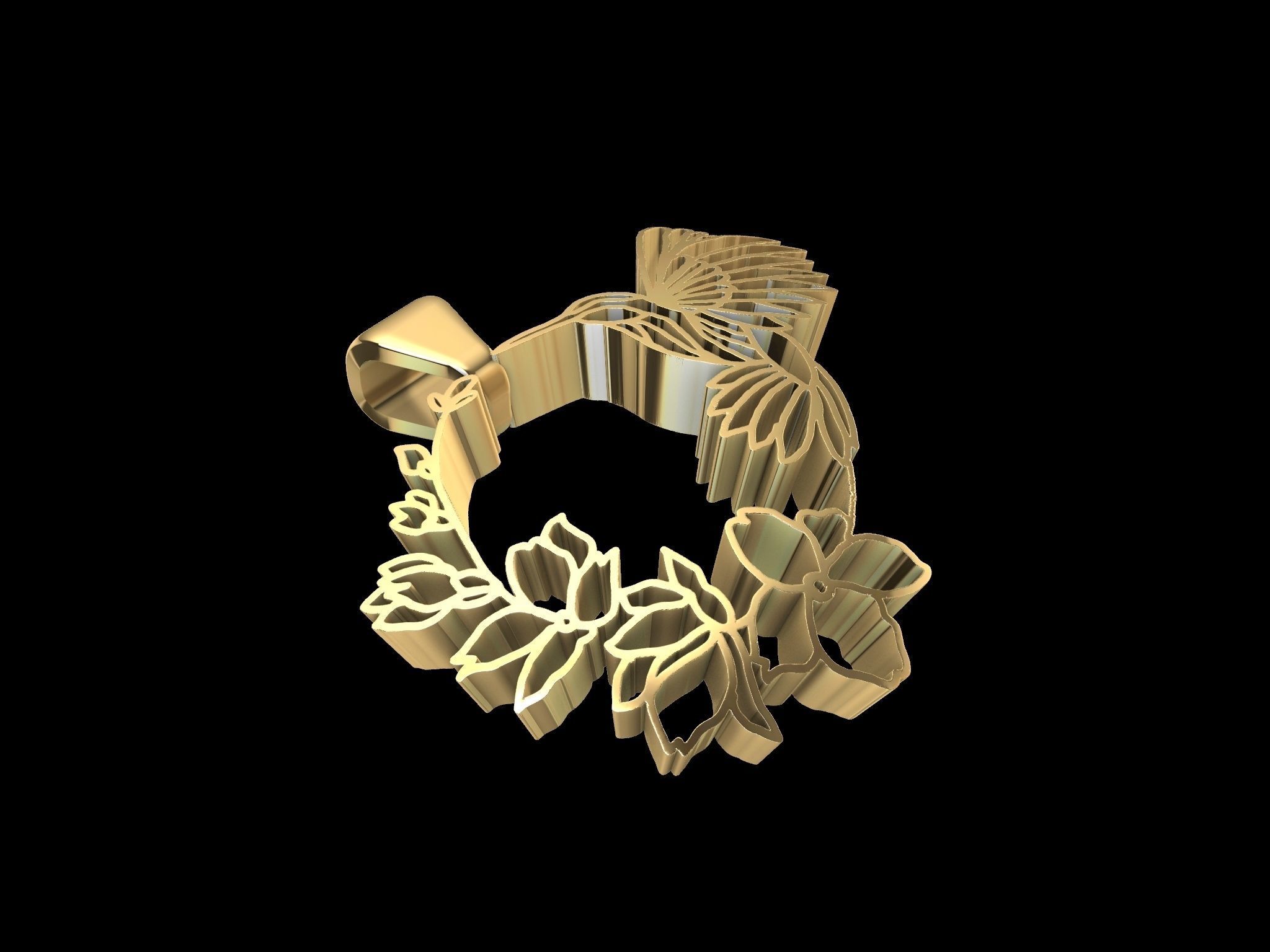 DESIGNER HUMMINGBIRD PENDANT 3D print model_4