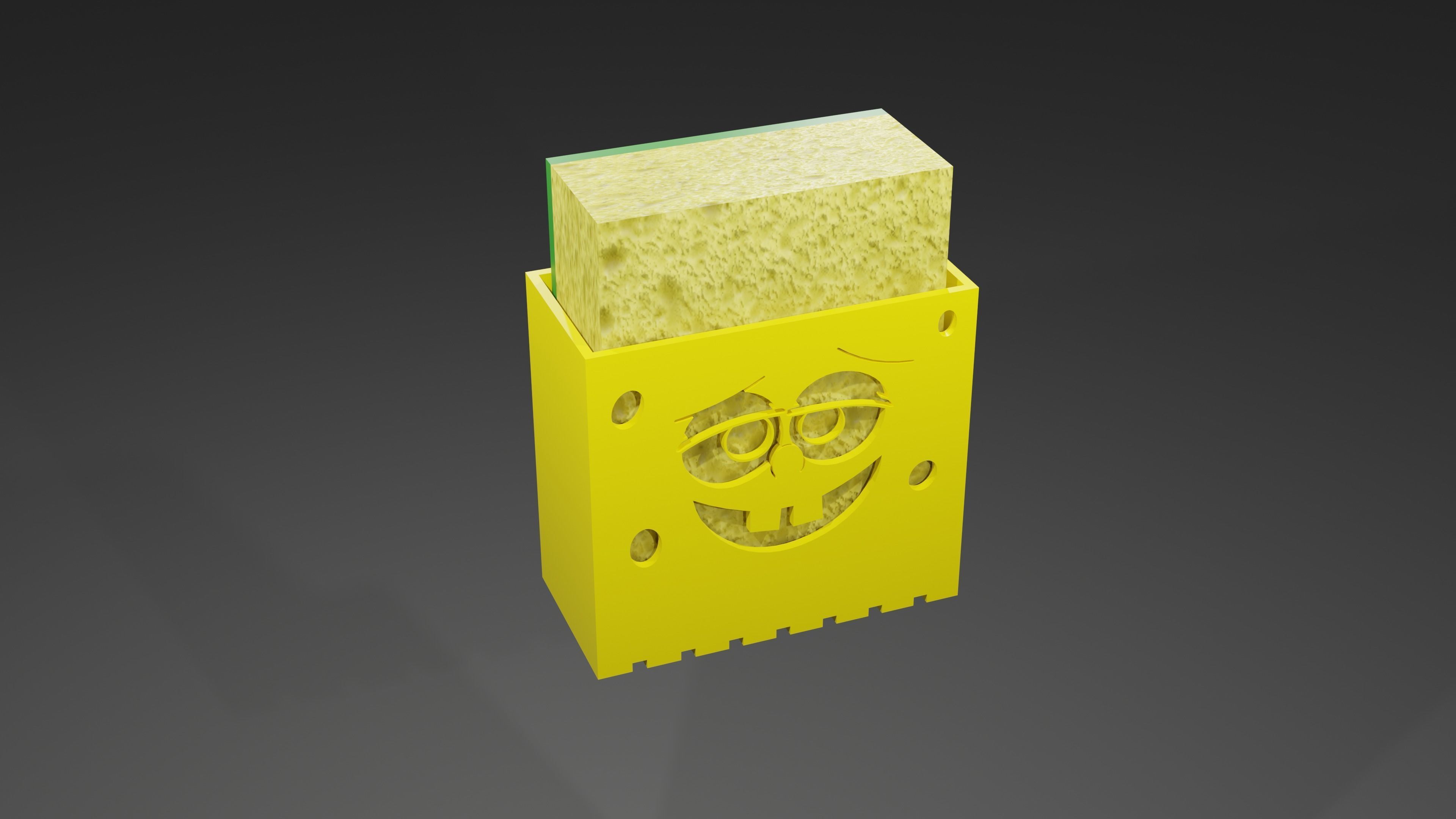 Spongebob Sponge Holder 3D print model_1