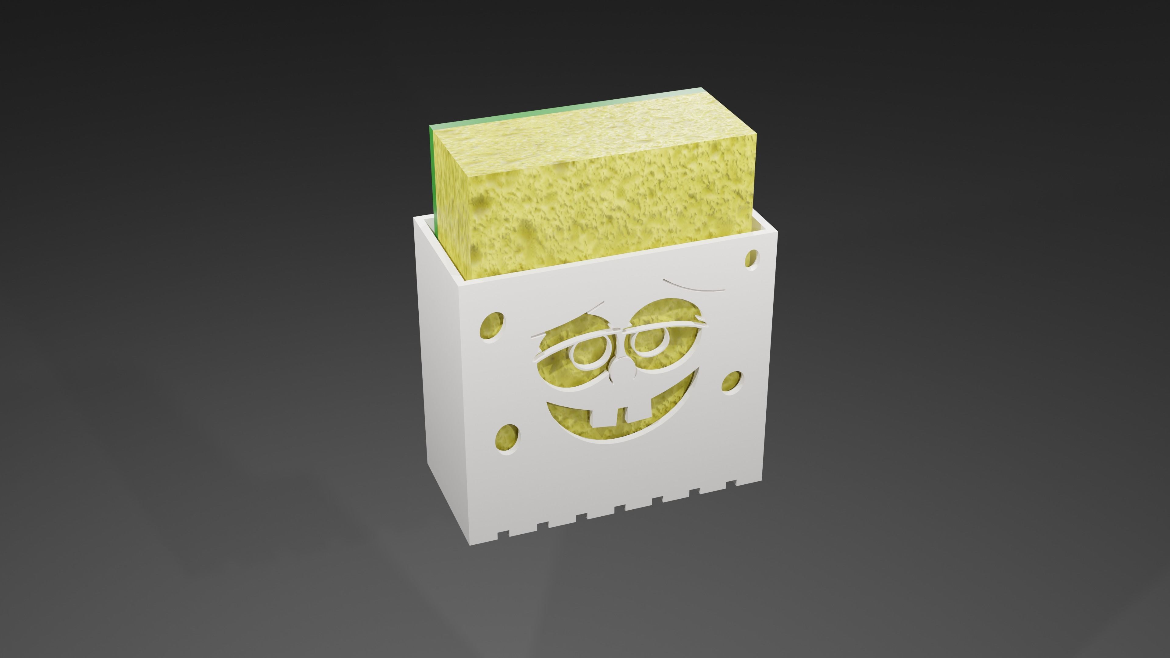 Spongebob Sponge Holder 3D print model_2