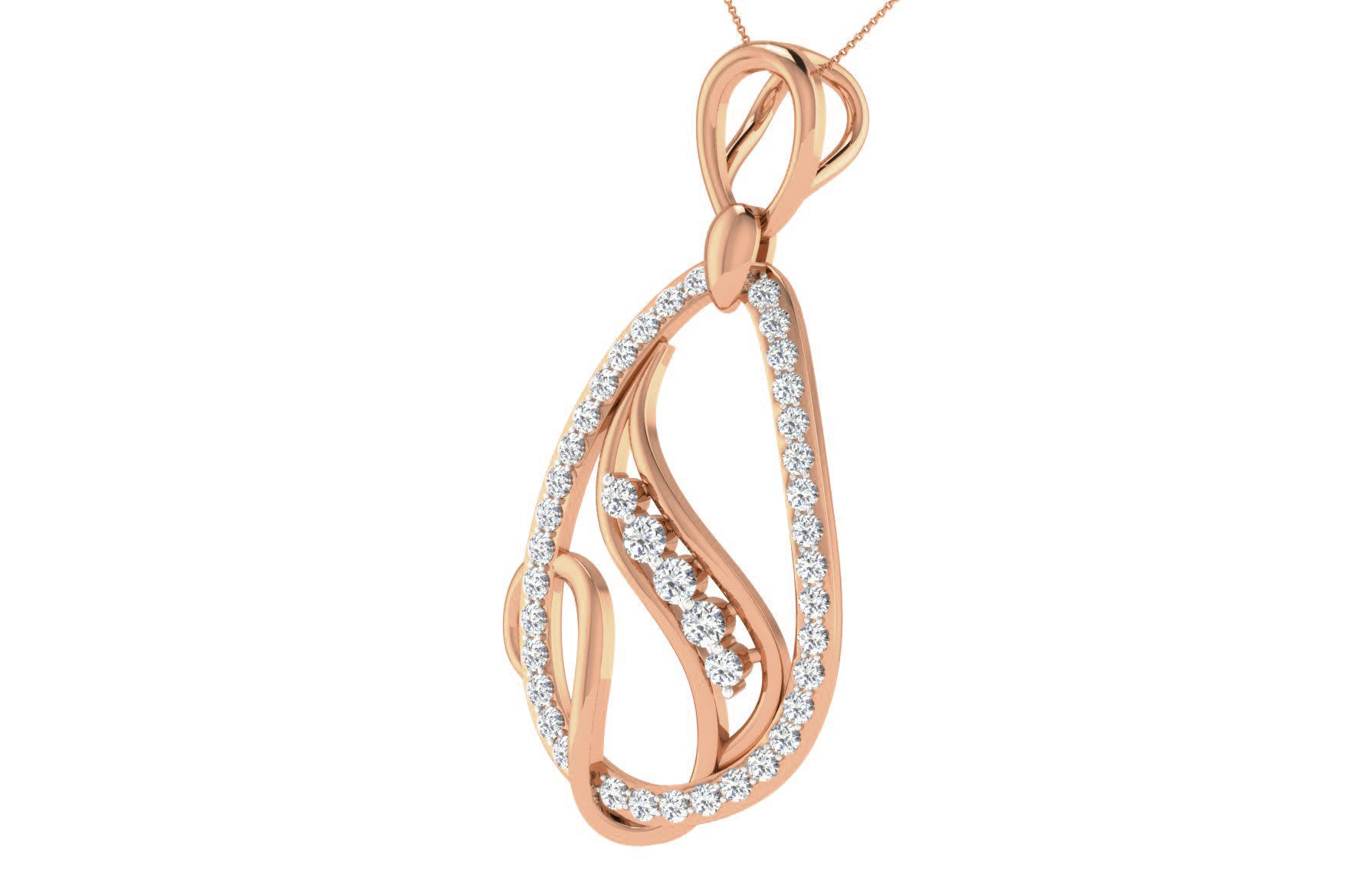 Women pendant-earrings set 3dm render detail 3D print model_5