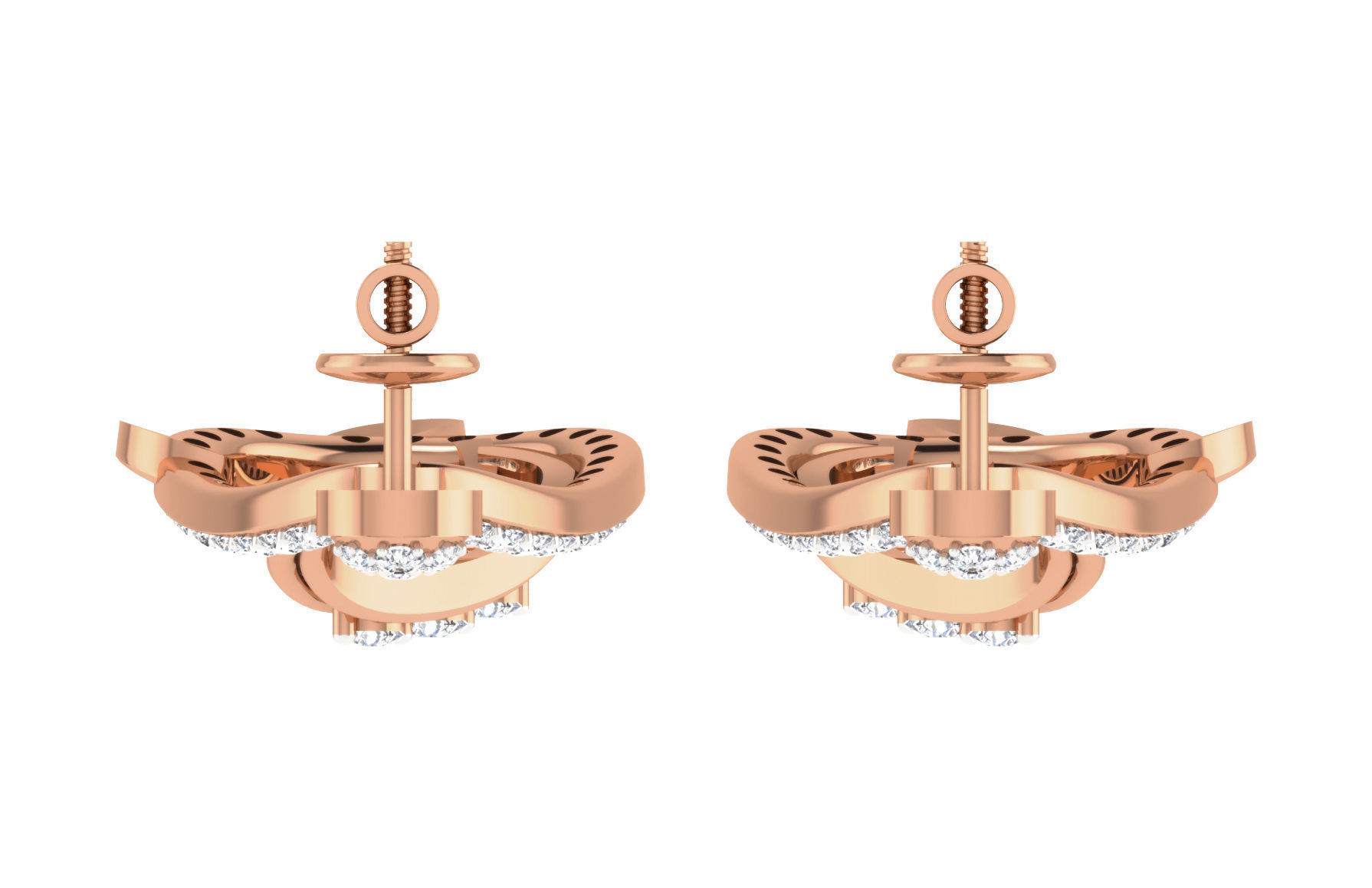 Women pendant-earrings set 3dm render detail 3D print model_4