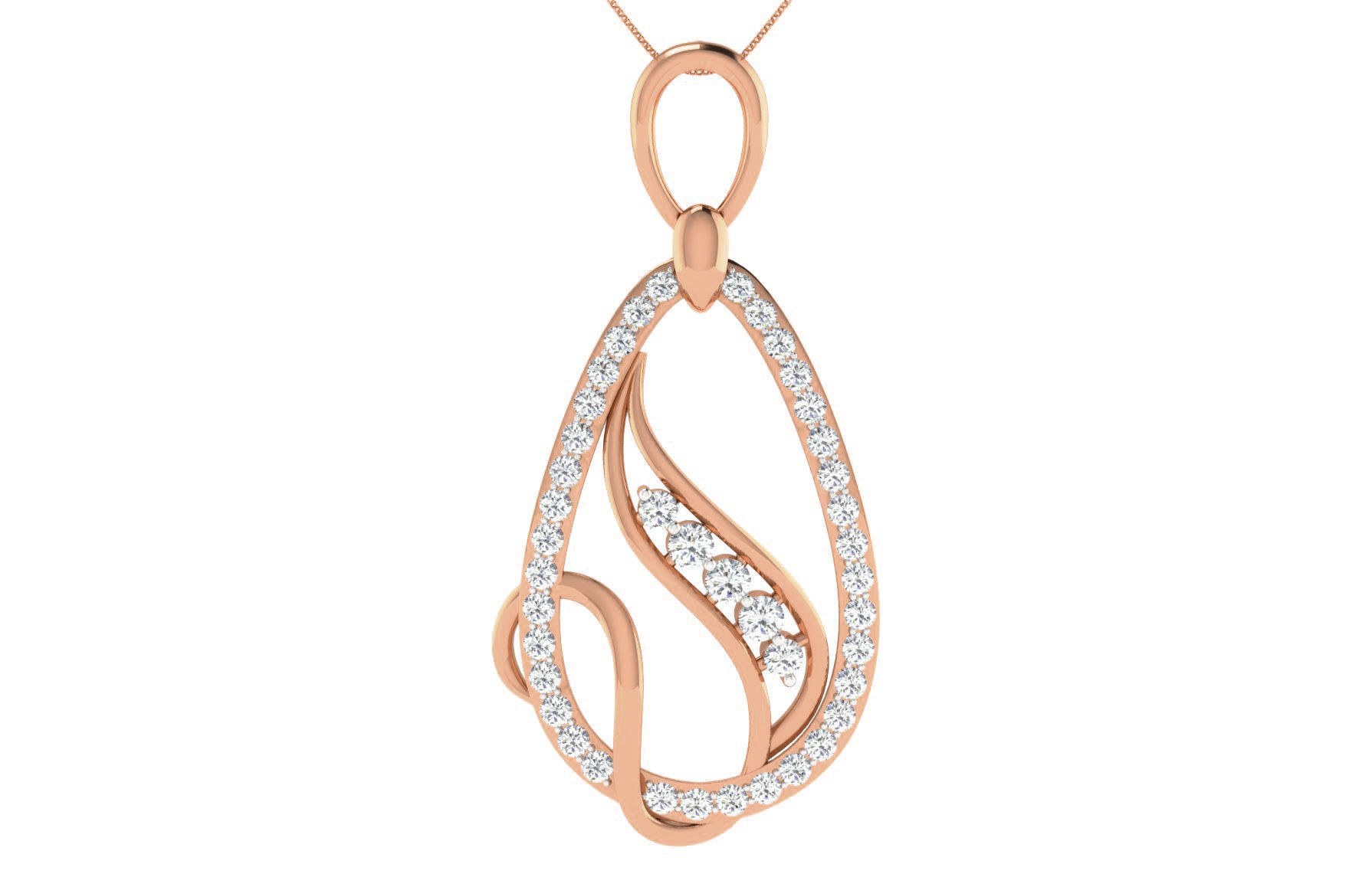 Women pendant-earrings set 3dm render detail 3D print model_7