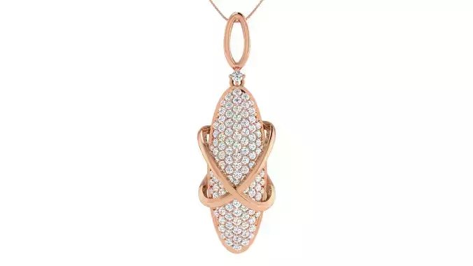 Women pendant-earrings set 3dm render detail