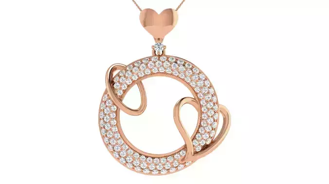 Women pendant-earrings set 3dm render detail 3D print model