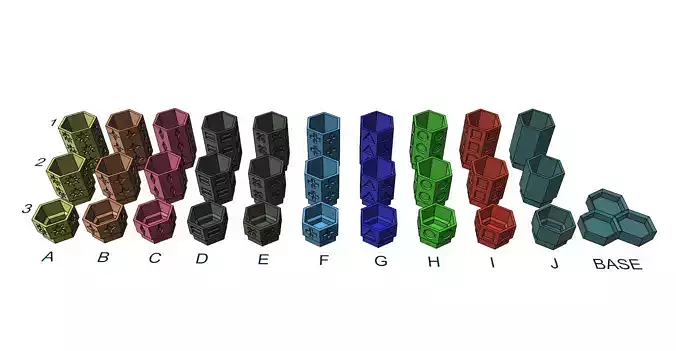 Pencil stand holder rebuildable easy print