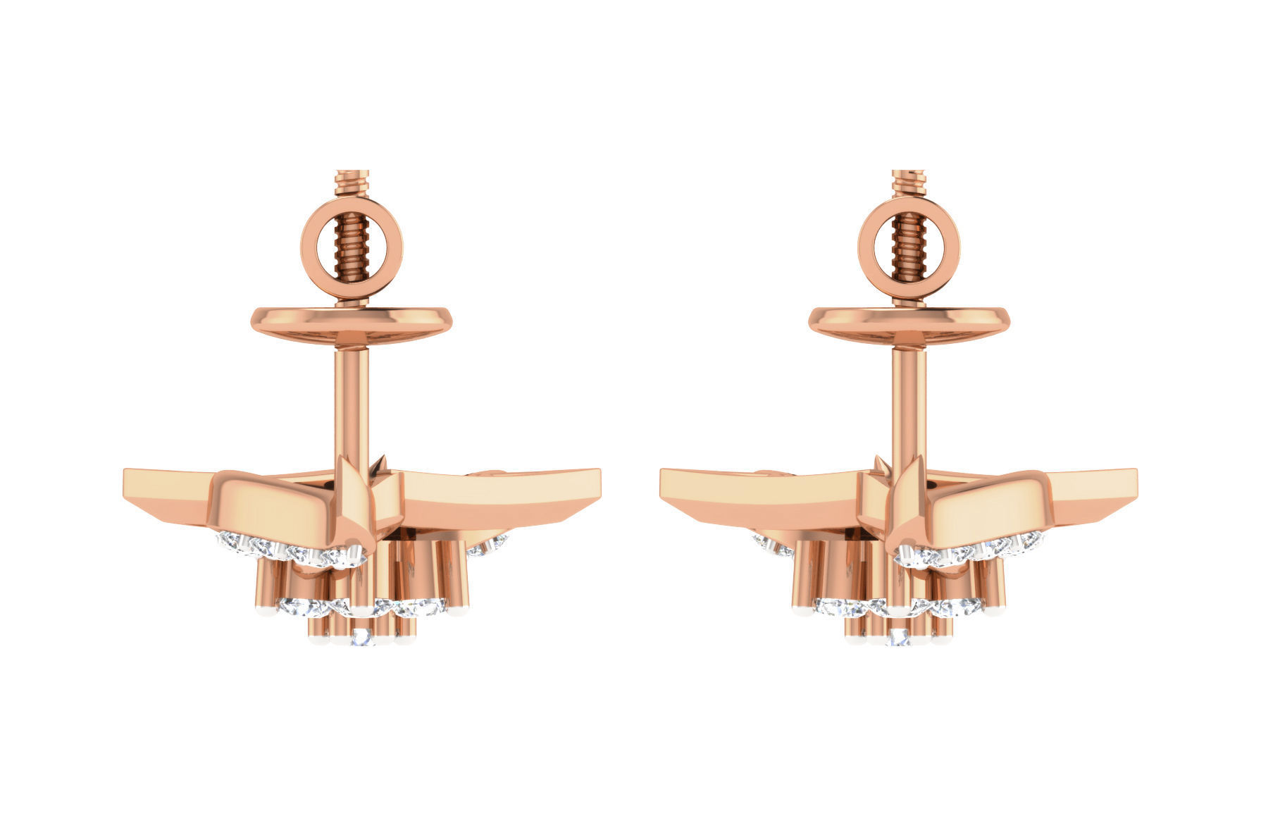 Women pendant-earrings set 3dm render detail 3D print model_4