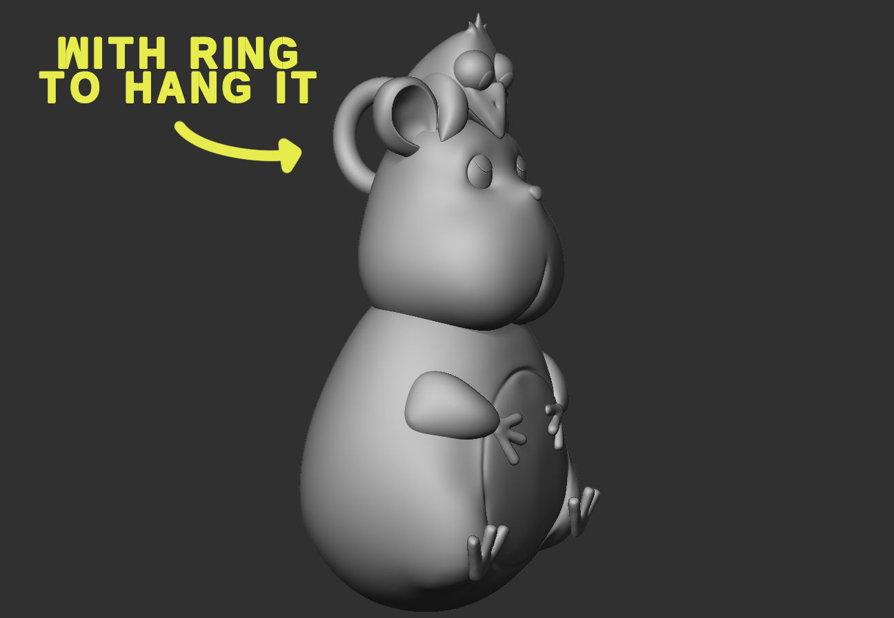 Boh Mouse Christmas Tree Ornament 3D print model_2