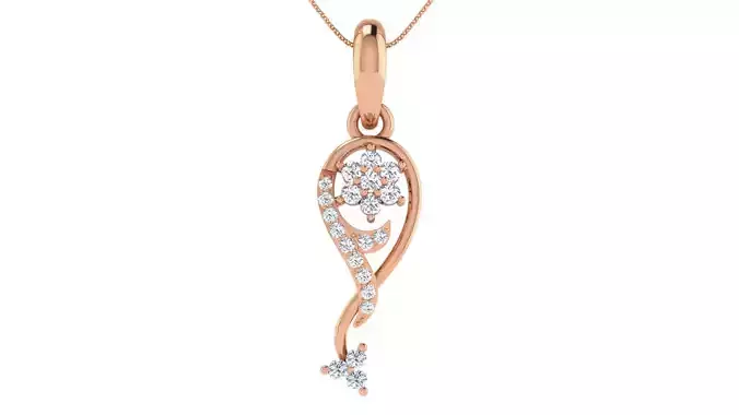Women pendant-earrings set 3dm render detail 3D print model