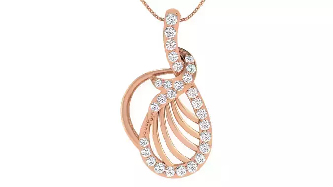 Women pendant-earrings set 3dm render detail 3D print model
