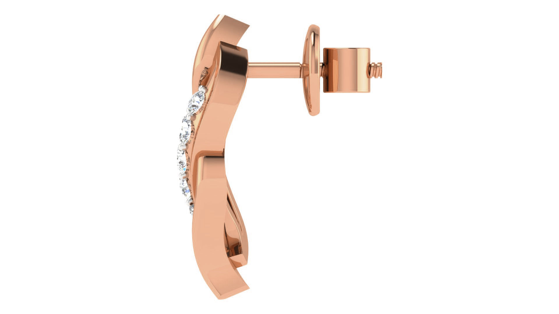 Women pendant-earrings set 3dm stl render detail 3D print model_3