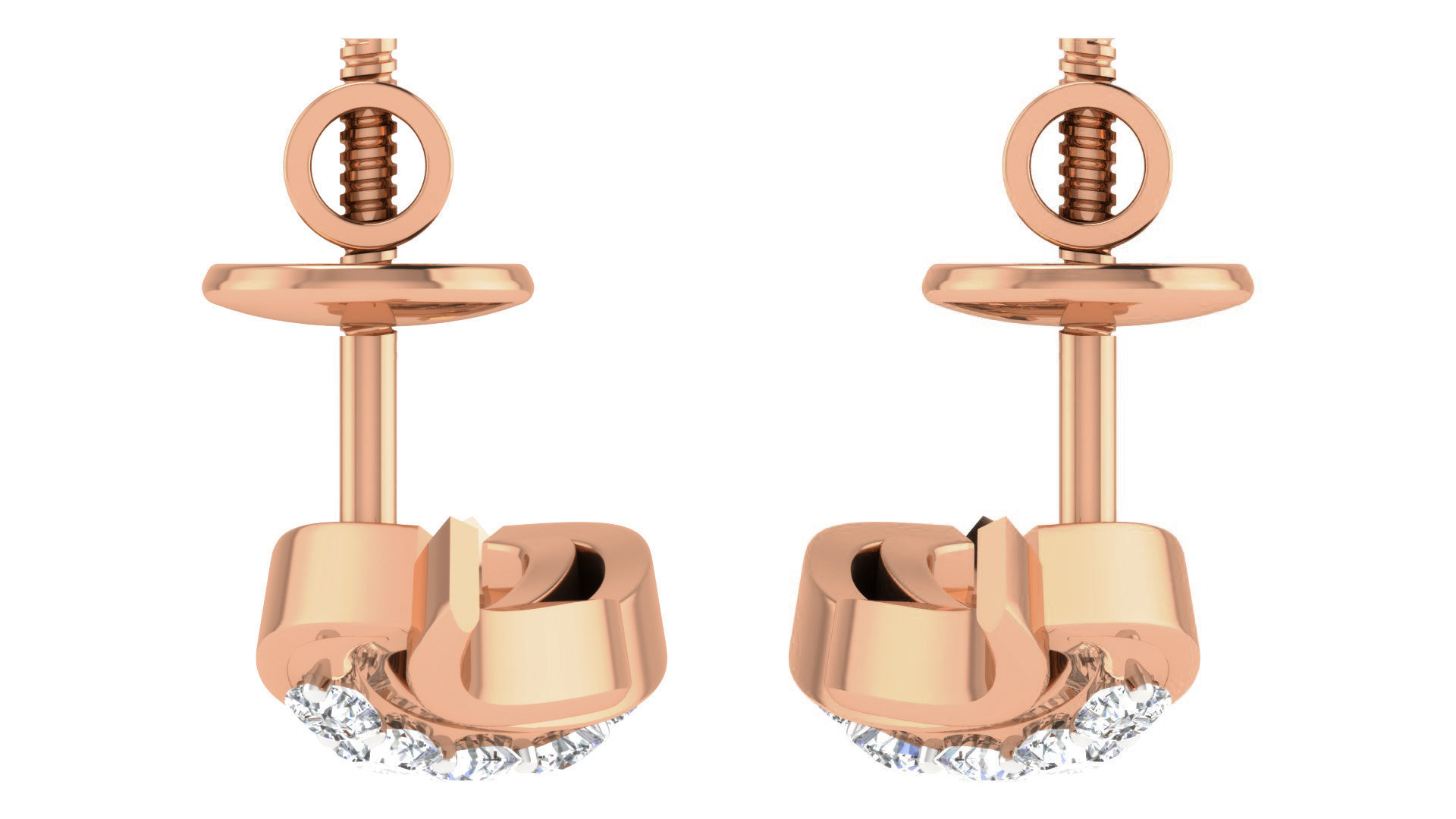 Women pendant-earrings set 3dm stl render detail 3D print model_4