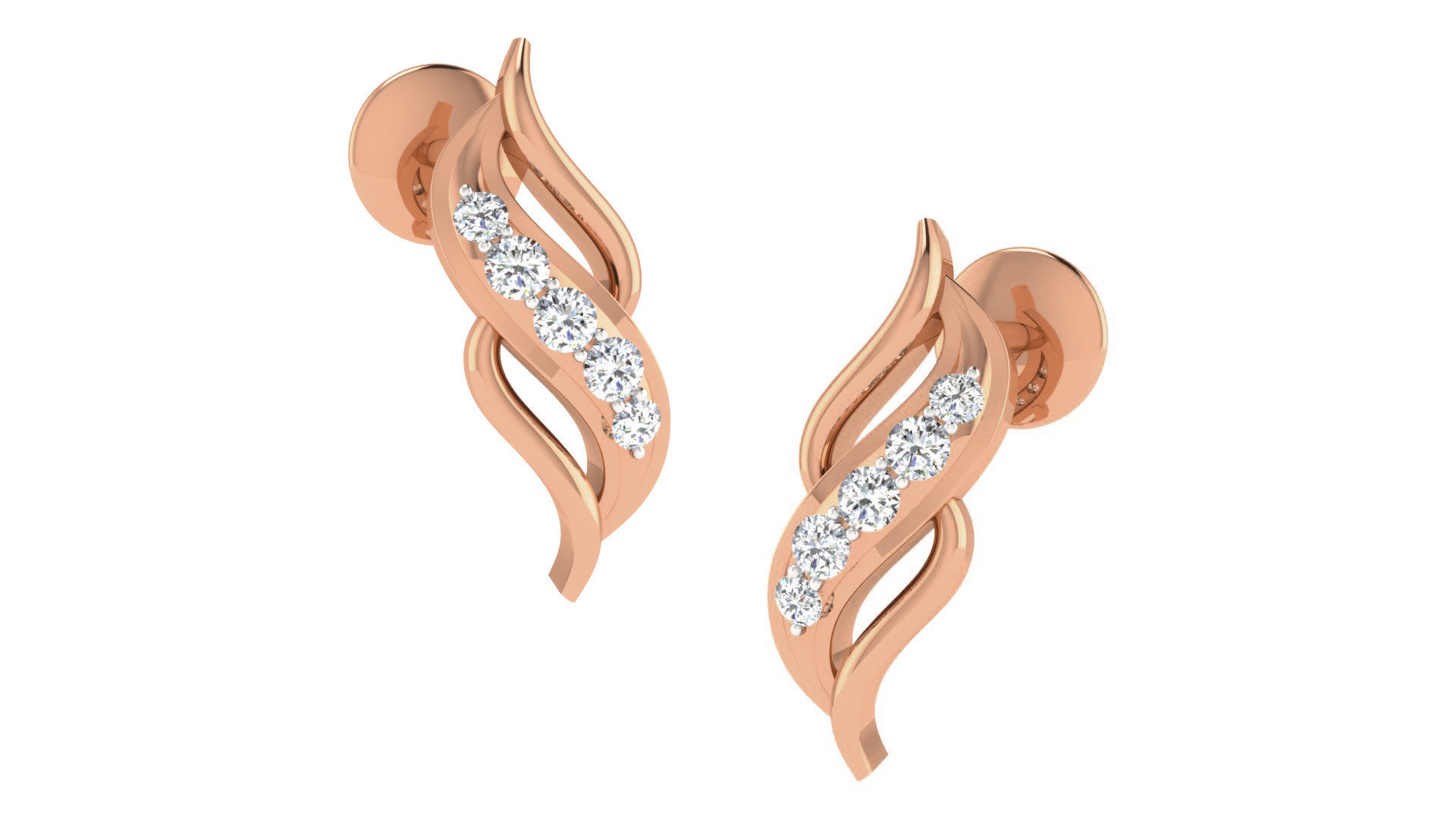 Women pendant-earrings set 3dm stl render detail 3D print model_1