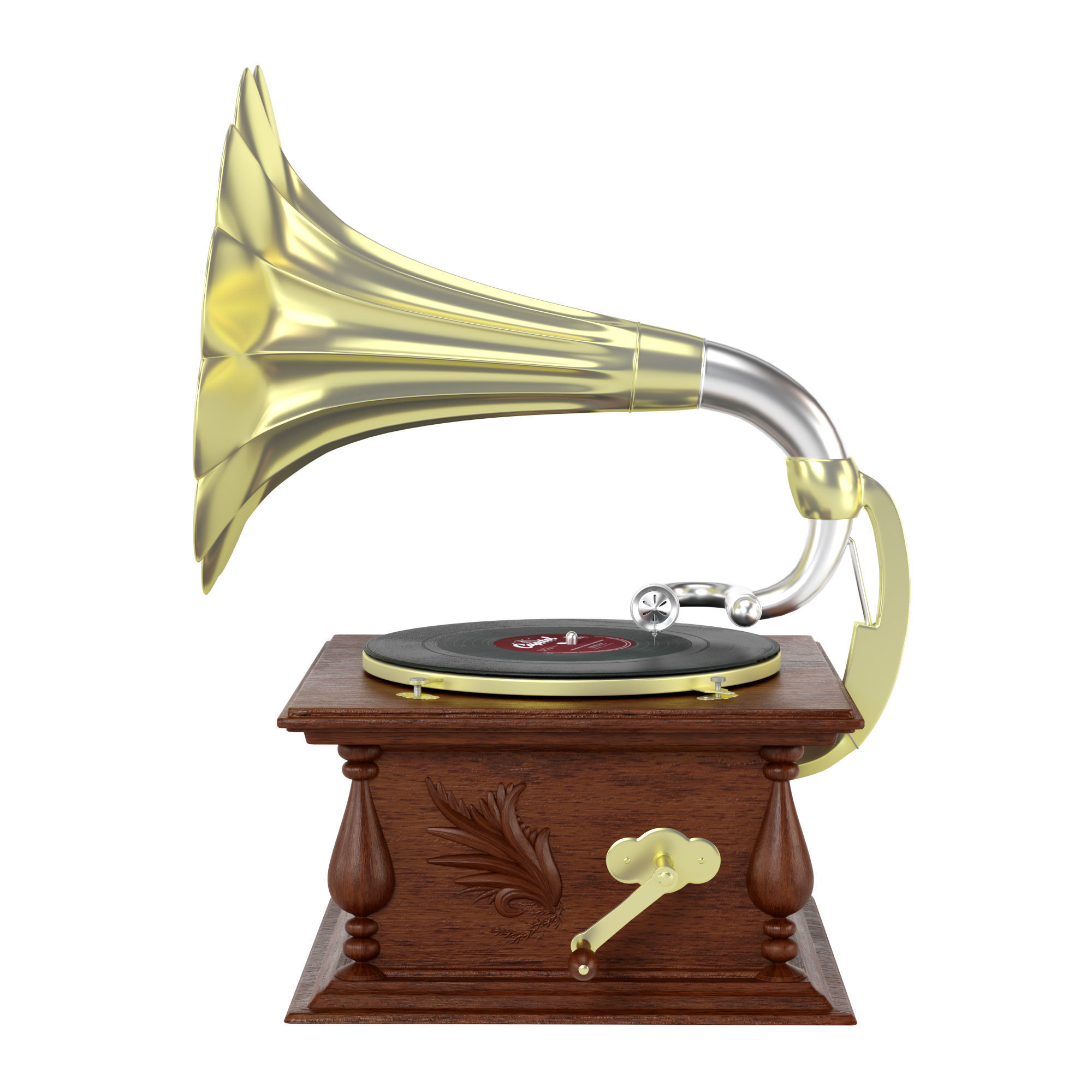 Grammafon gramophone 3D model_1