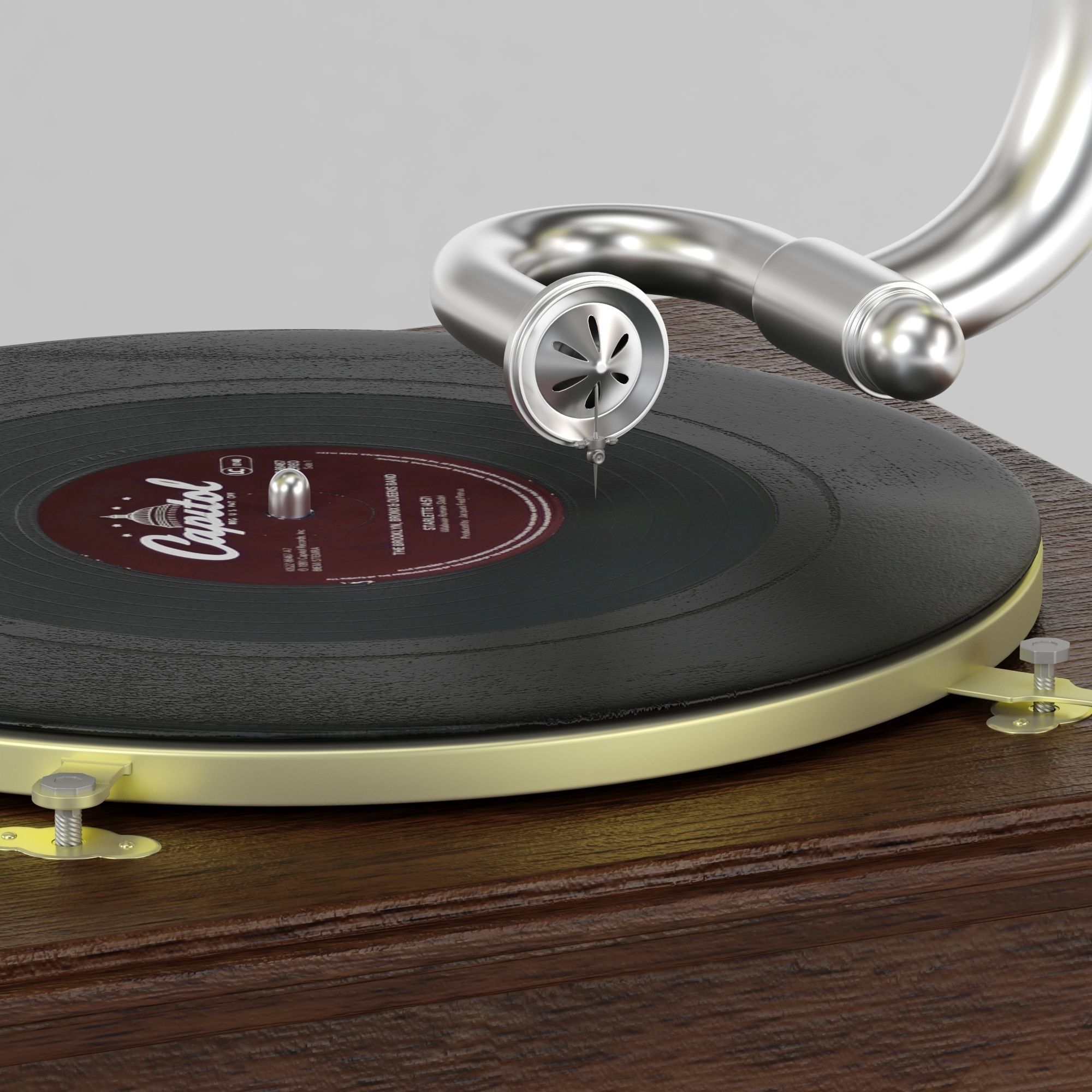 Grammafon gramophone 3D model_2