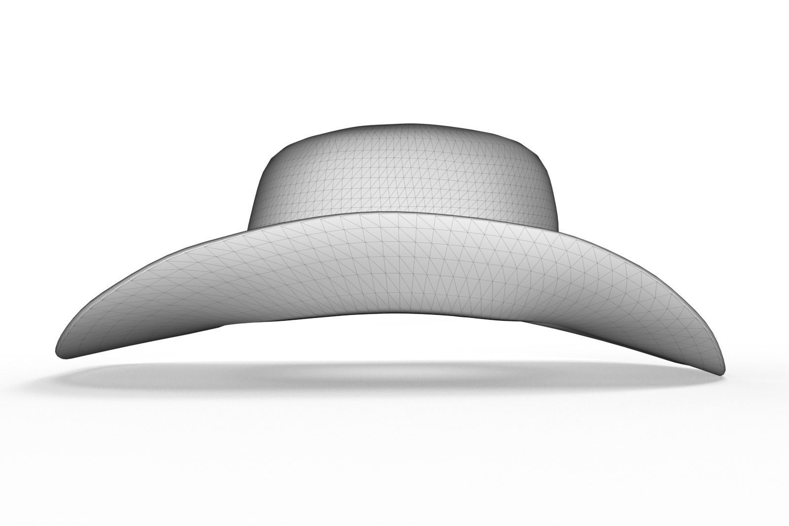cowboy hat Low-poly 3D model_11