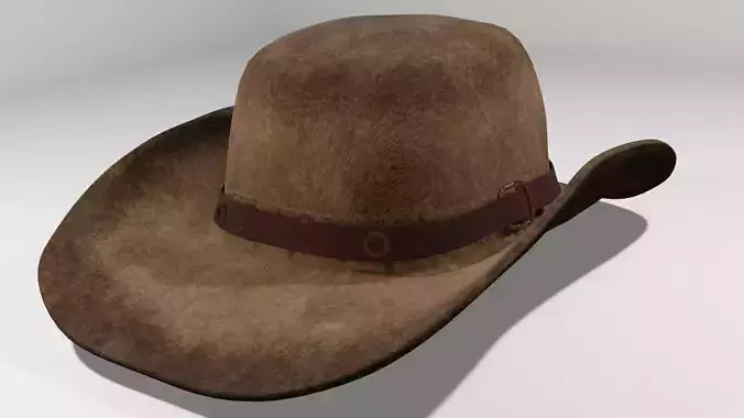 cowboy hat Low-poly 3D model