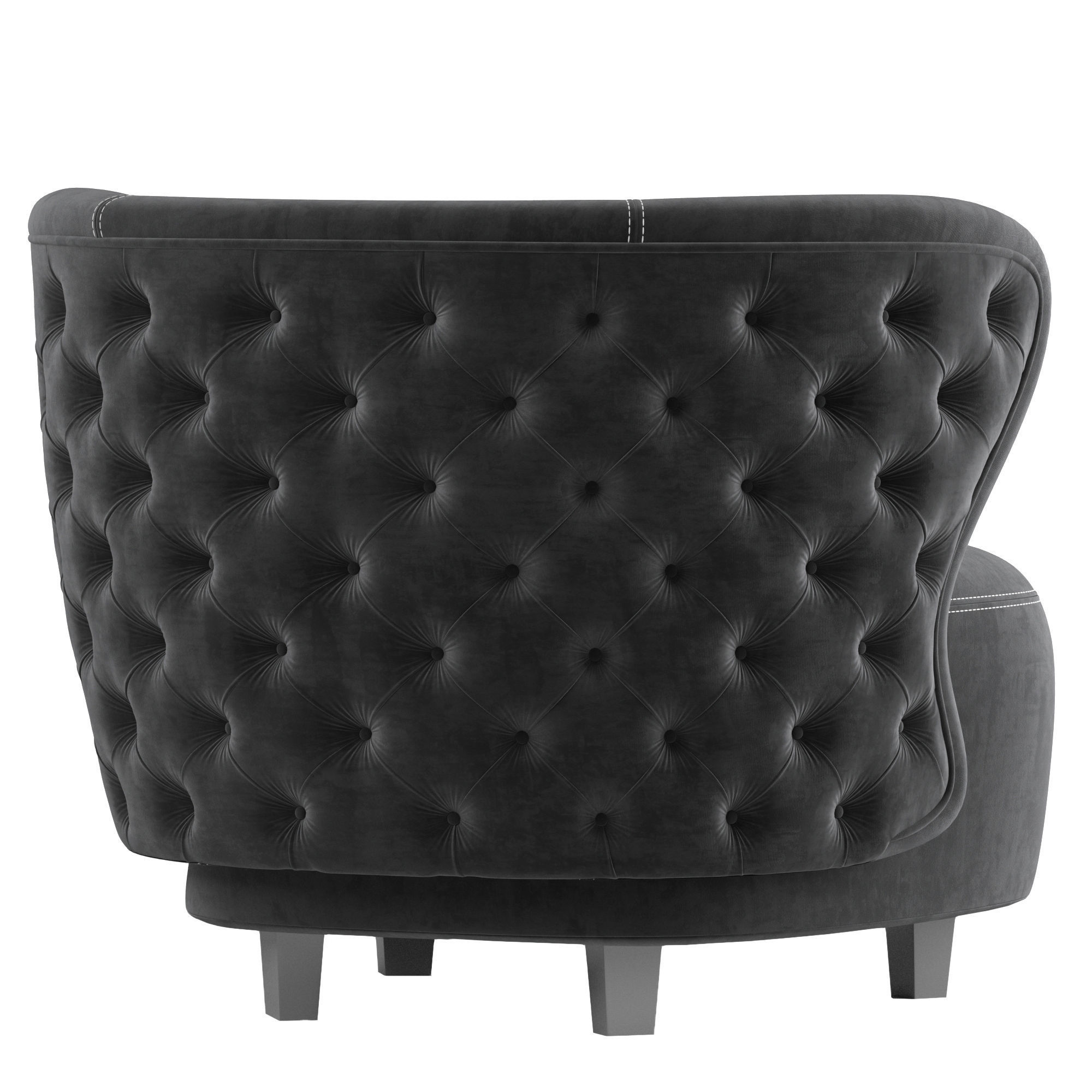 Heritage armchair ANNABELLE 3D model_3