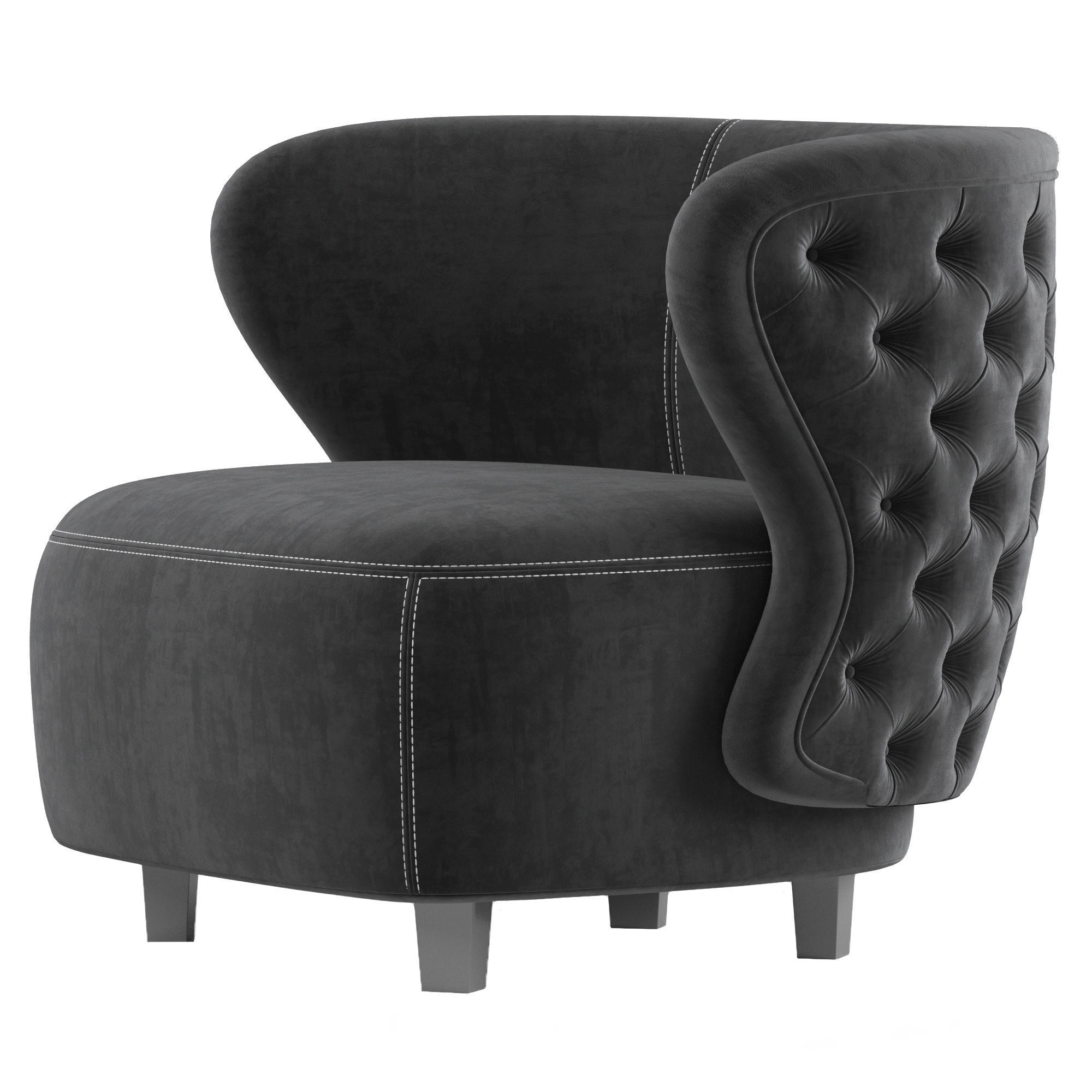 Heritage armchair ANNABELLE 3D model_1