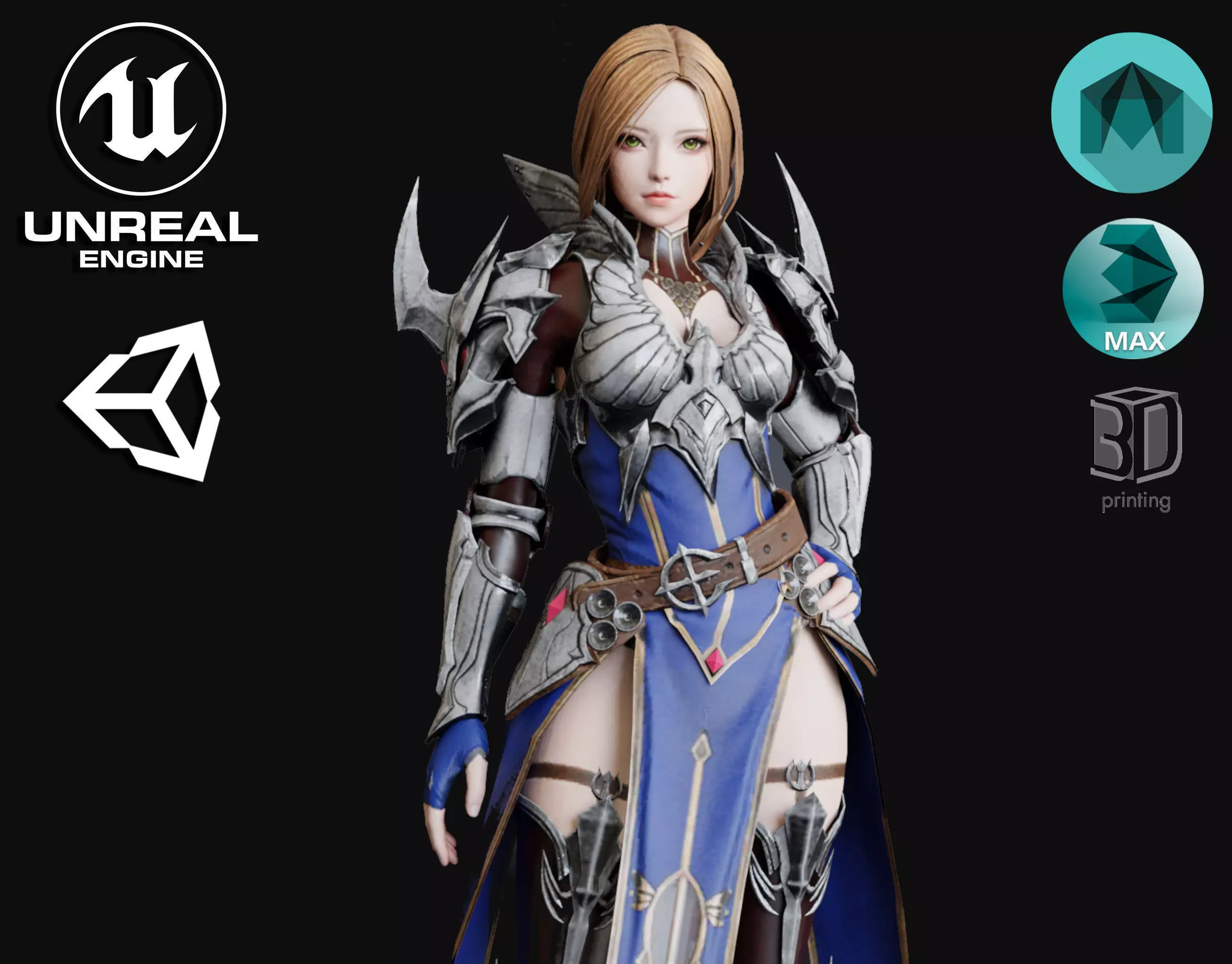 Arin Female Low-poly 3D model