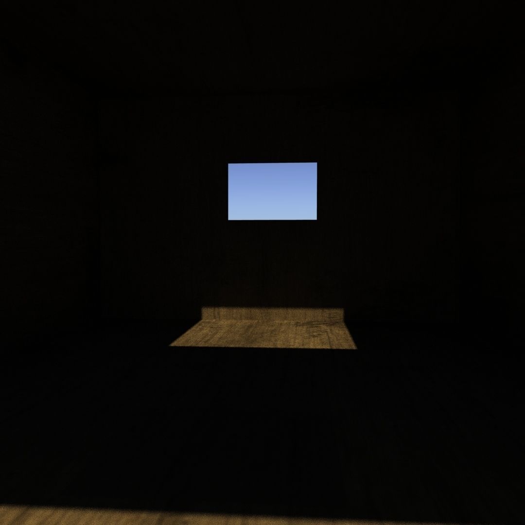 woody room Low-poly 3D model_4