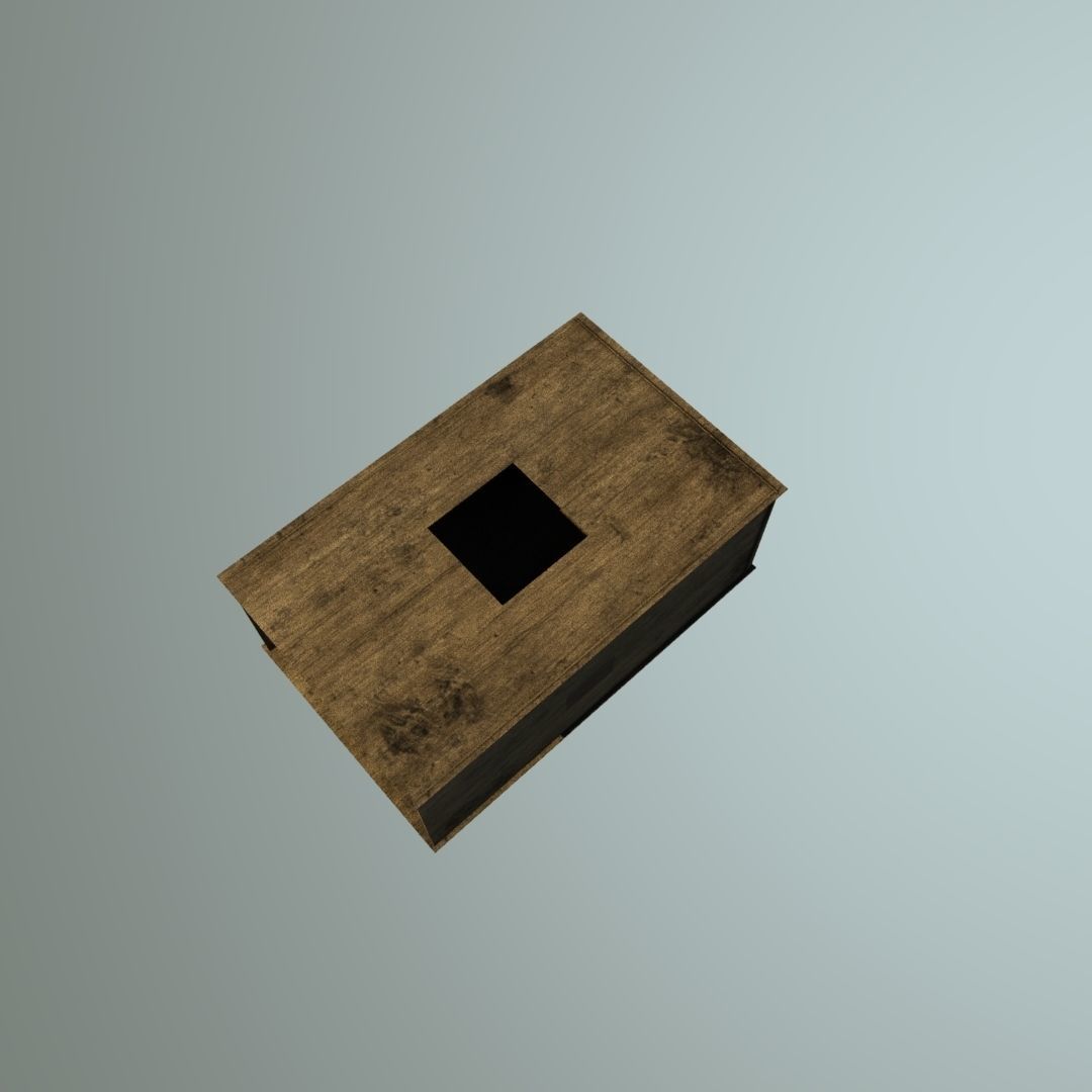 woody room Low-poly 3D model_3