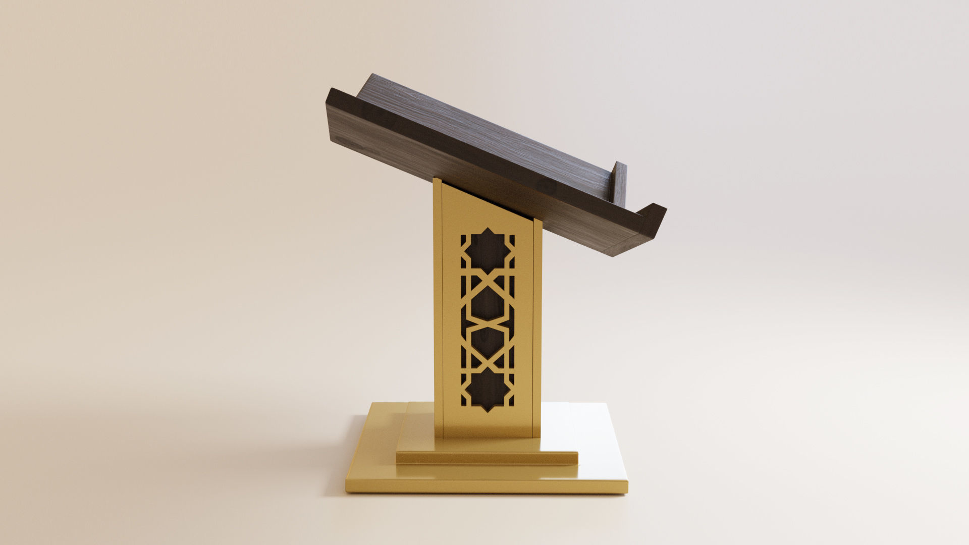 Islamic Arabesque Bookstand for Reading 3D model_2