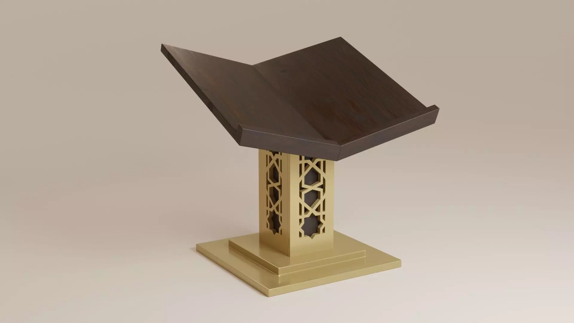 Islamic Arabesque Bookstand for Reading 3D model_0