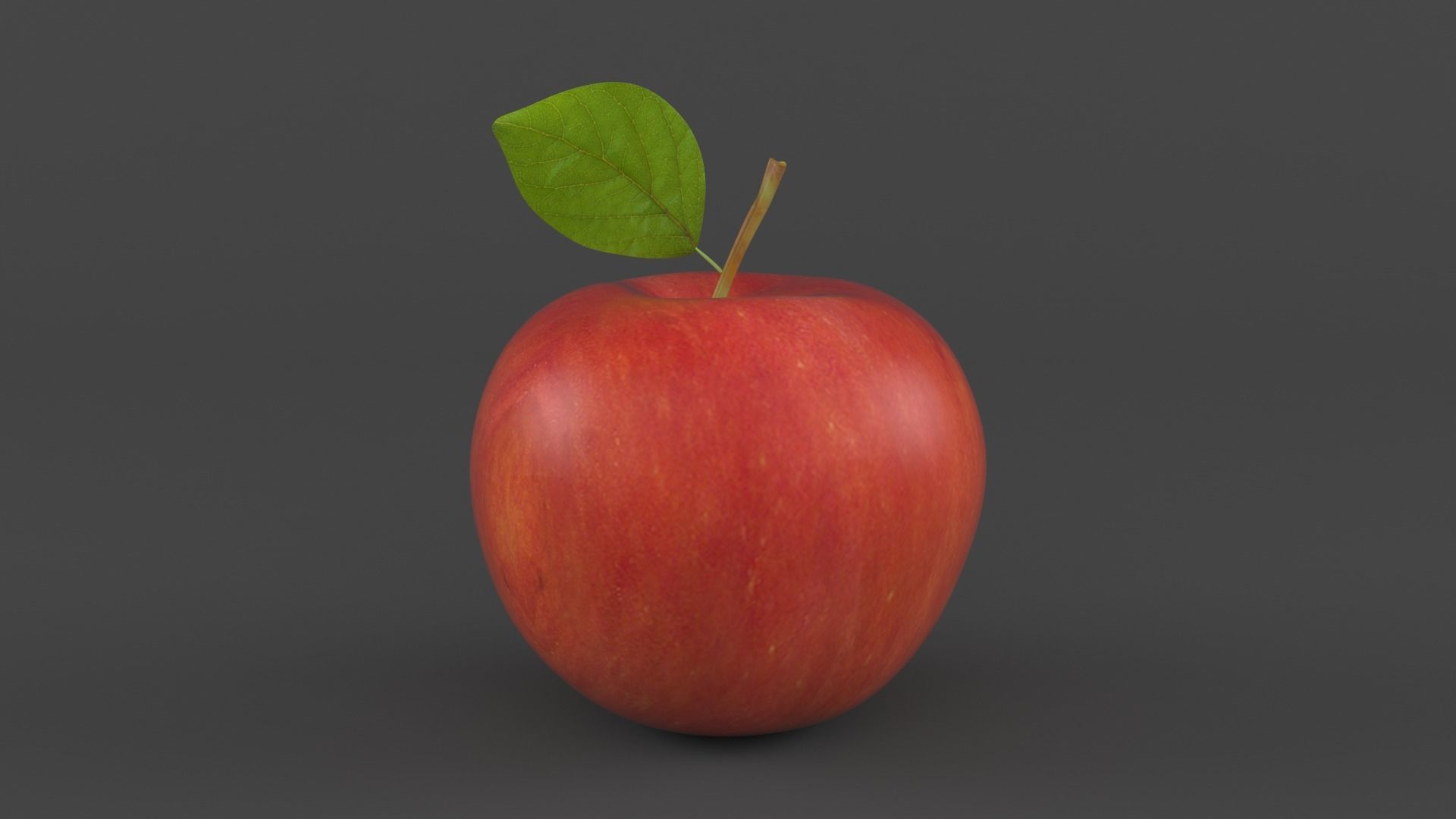 Apple Fruit 3D model_2