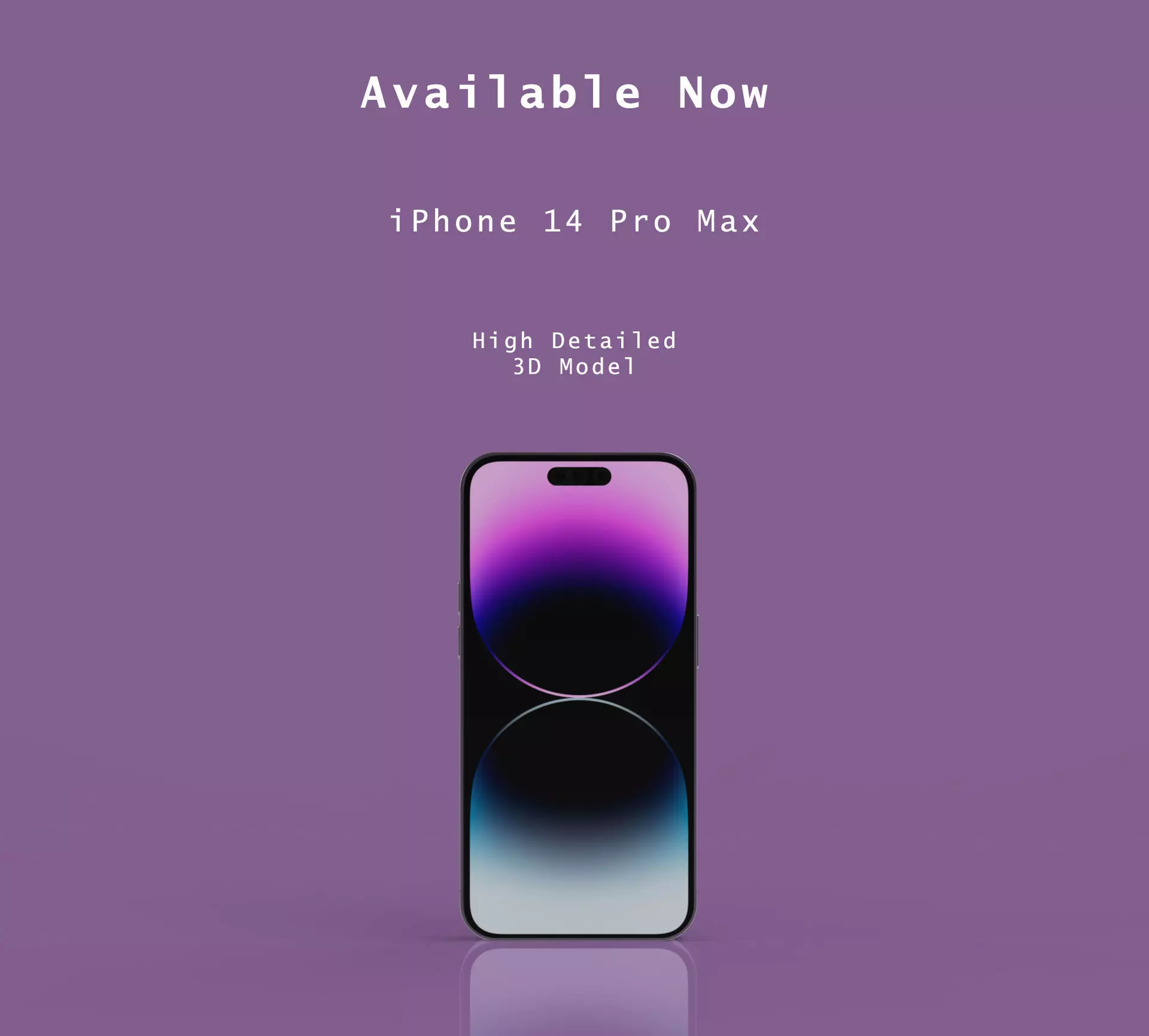 Apple iPhone 14 pro max 3d detailed  Low-poly 3D model_0