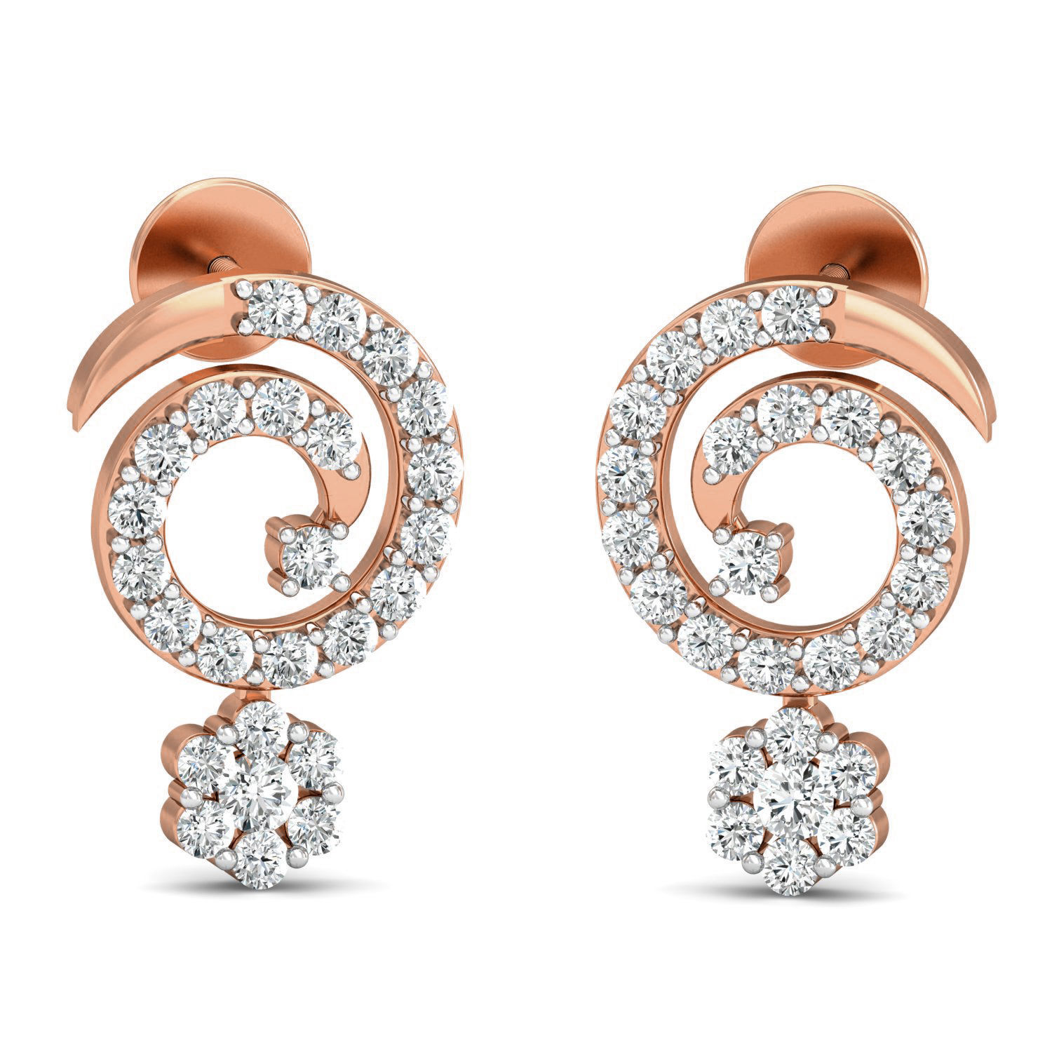 Women pendant-earrings set 3dm stl render detail 3D print model_1