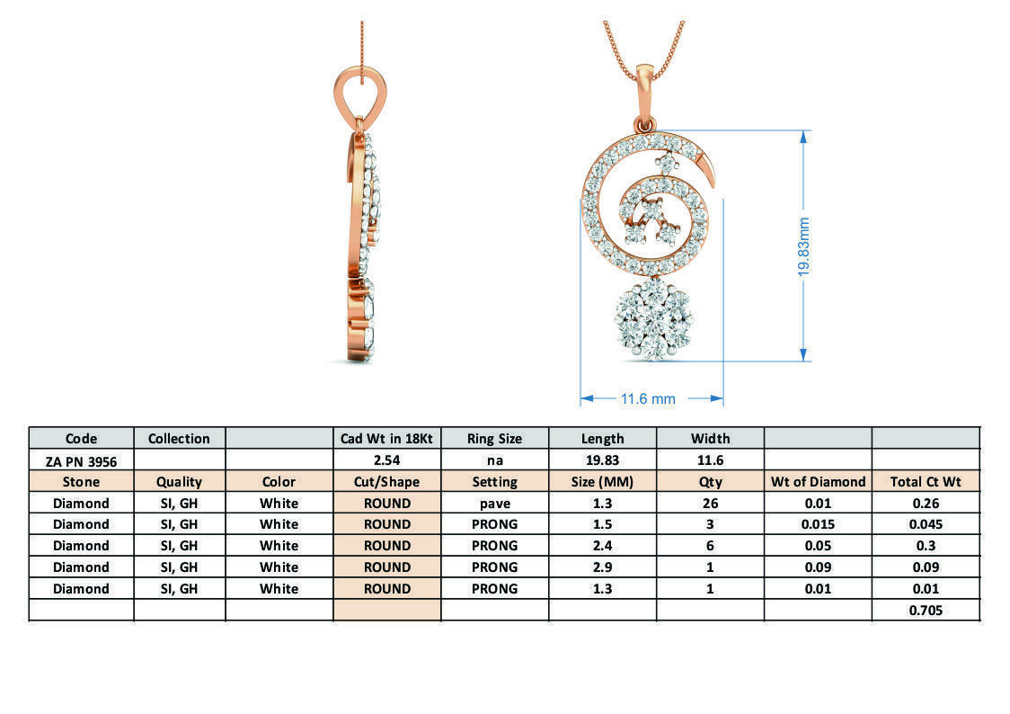 Women pendant-earrings set 3dm stl render detail 3D print model_4