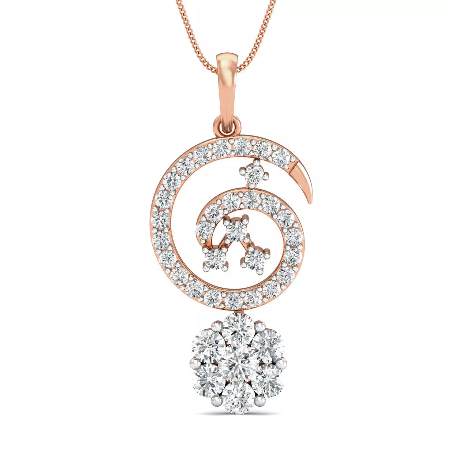 Women pendant-earrings set 3dm stl render detail 3D print model_0