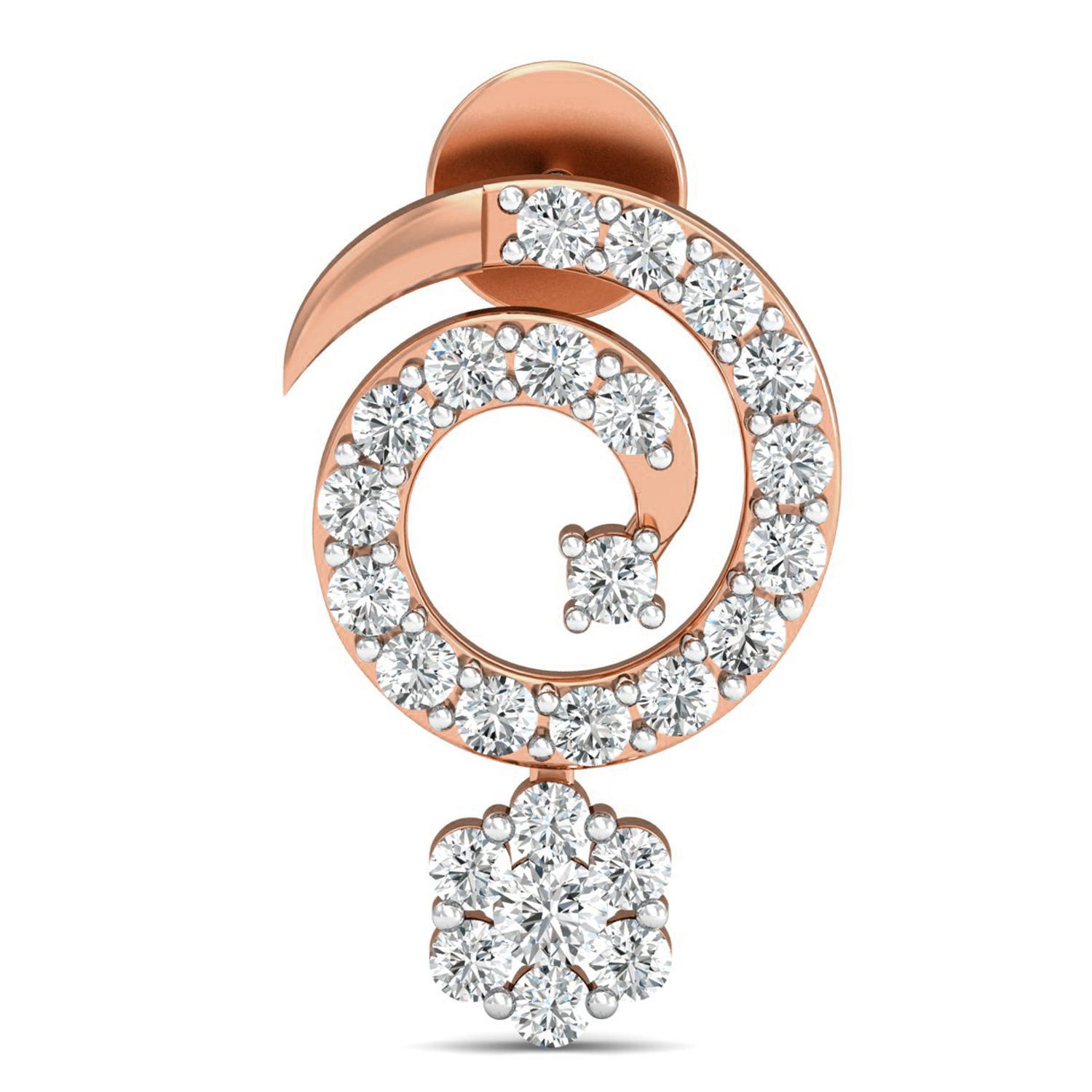 Women pendant-earrings set 3dm stl render detail 3D print model_5