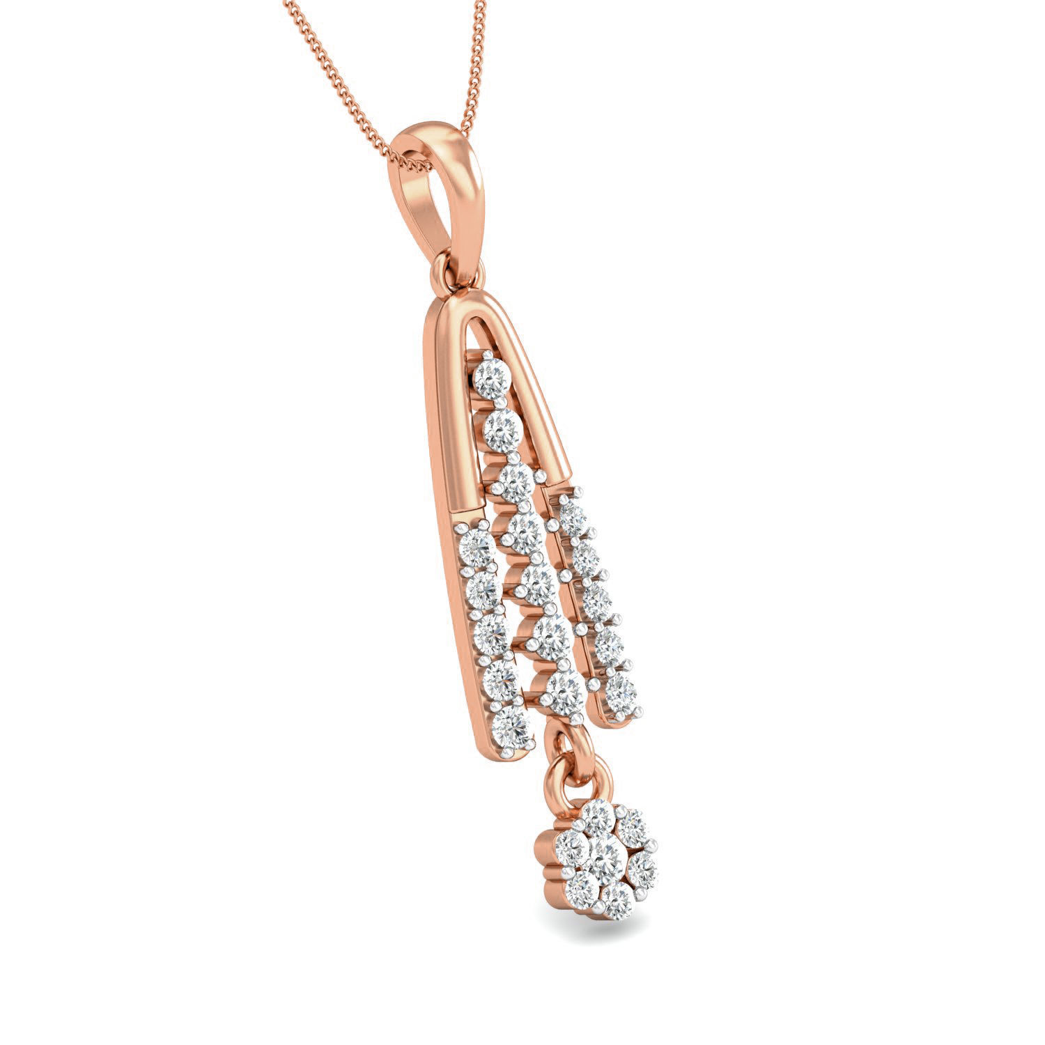 Women pendant-earrings set 3dm stl render detail 3D print model_3