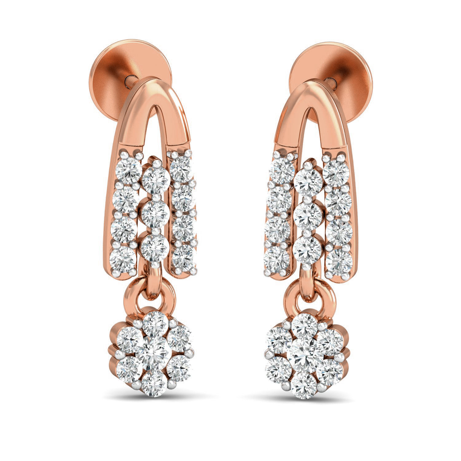 Women pendant-earrings set 3dm stl render detail 3D print model_1