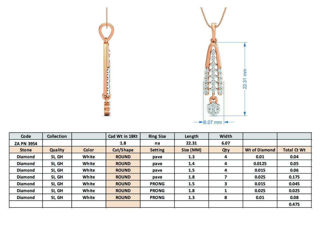 Women pendant-earrings set 3dm stl render detail 3D print model_4