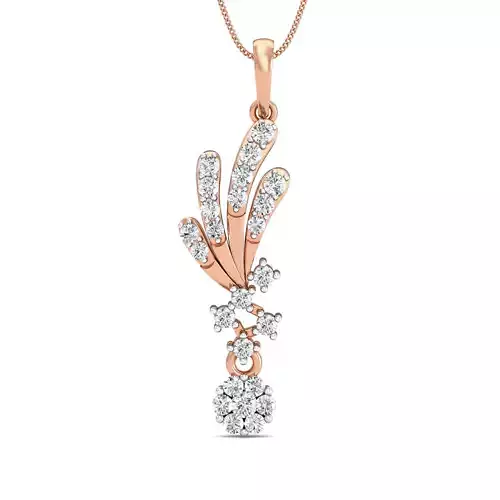 Women pendant-earrings set 3dm stl render detail