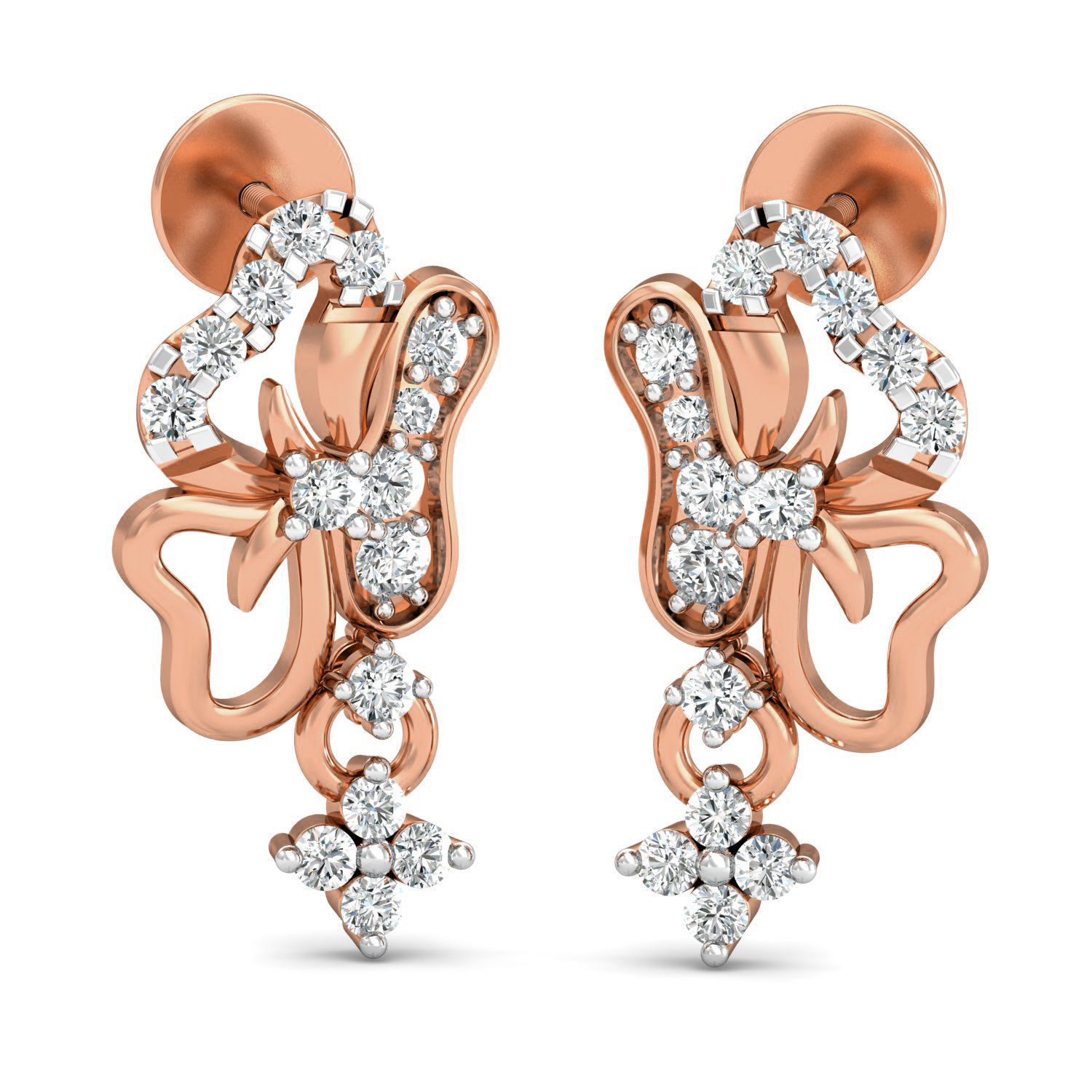 Women pendant-earrings set 3dm stl render detail 3D print model_1